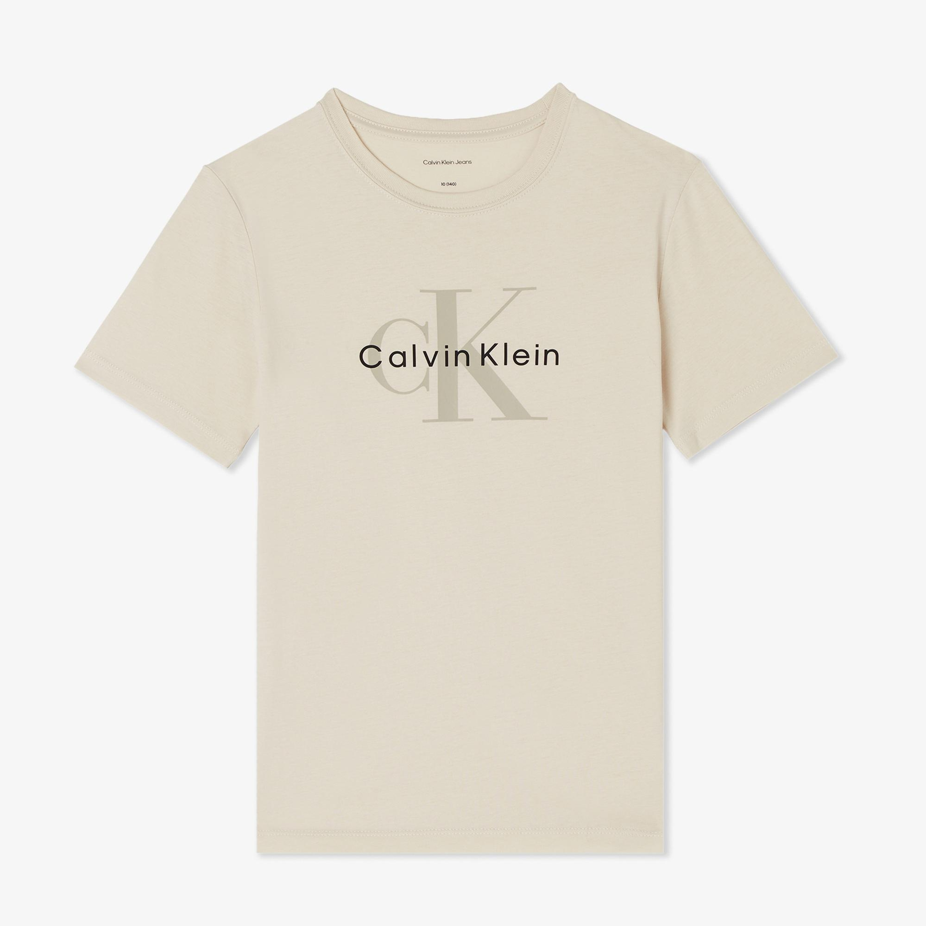 Calvin Klein Monogram Çocuk Gri T-Shirt