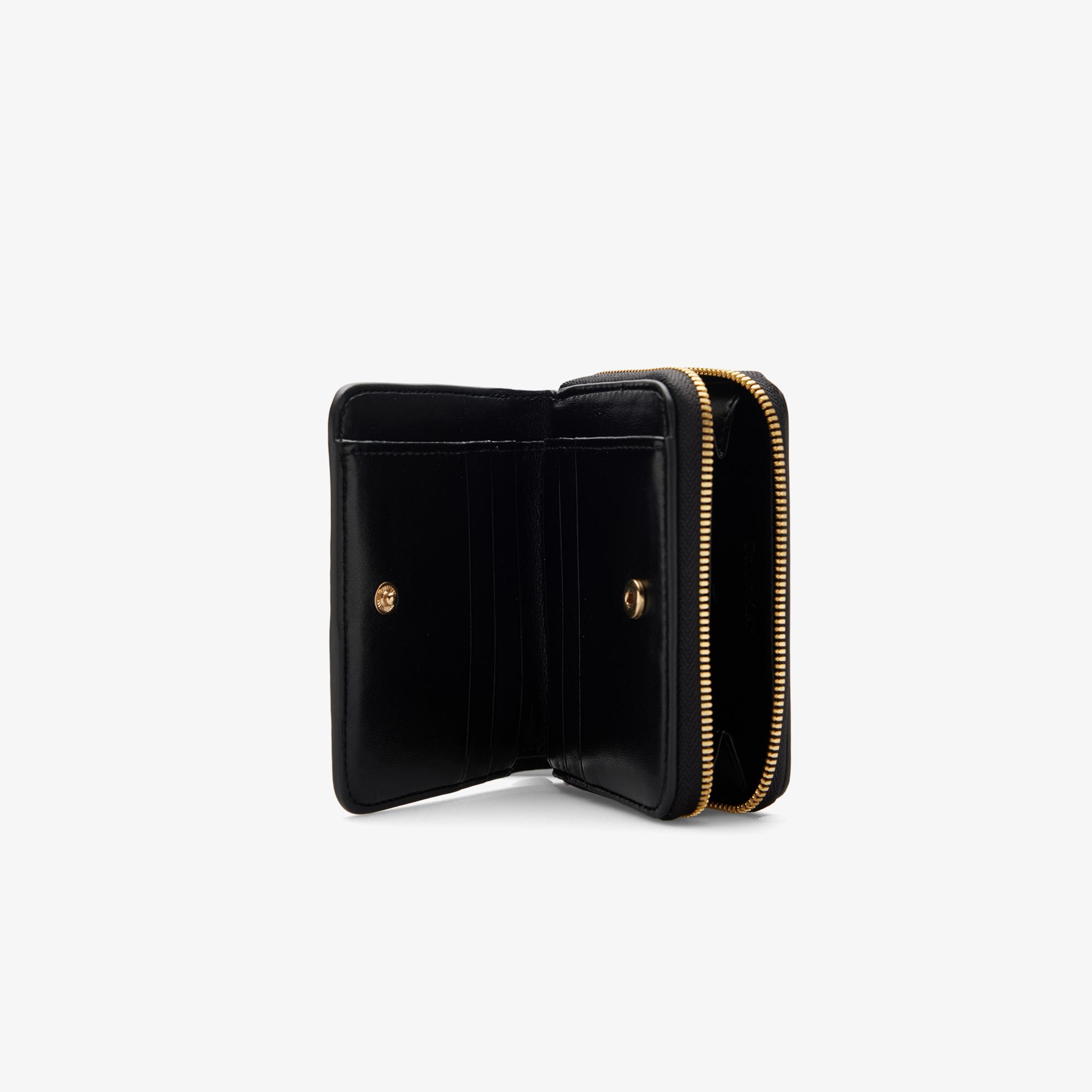 Calvin Klein Medium Flap Zip Around Kadın Siyah Cüzdan