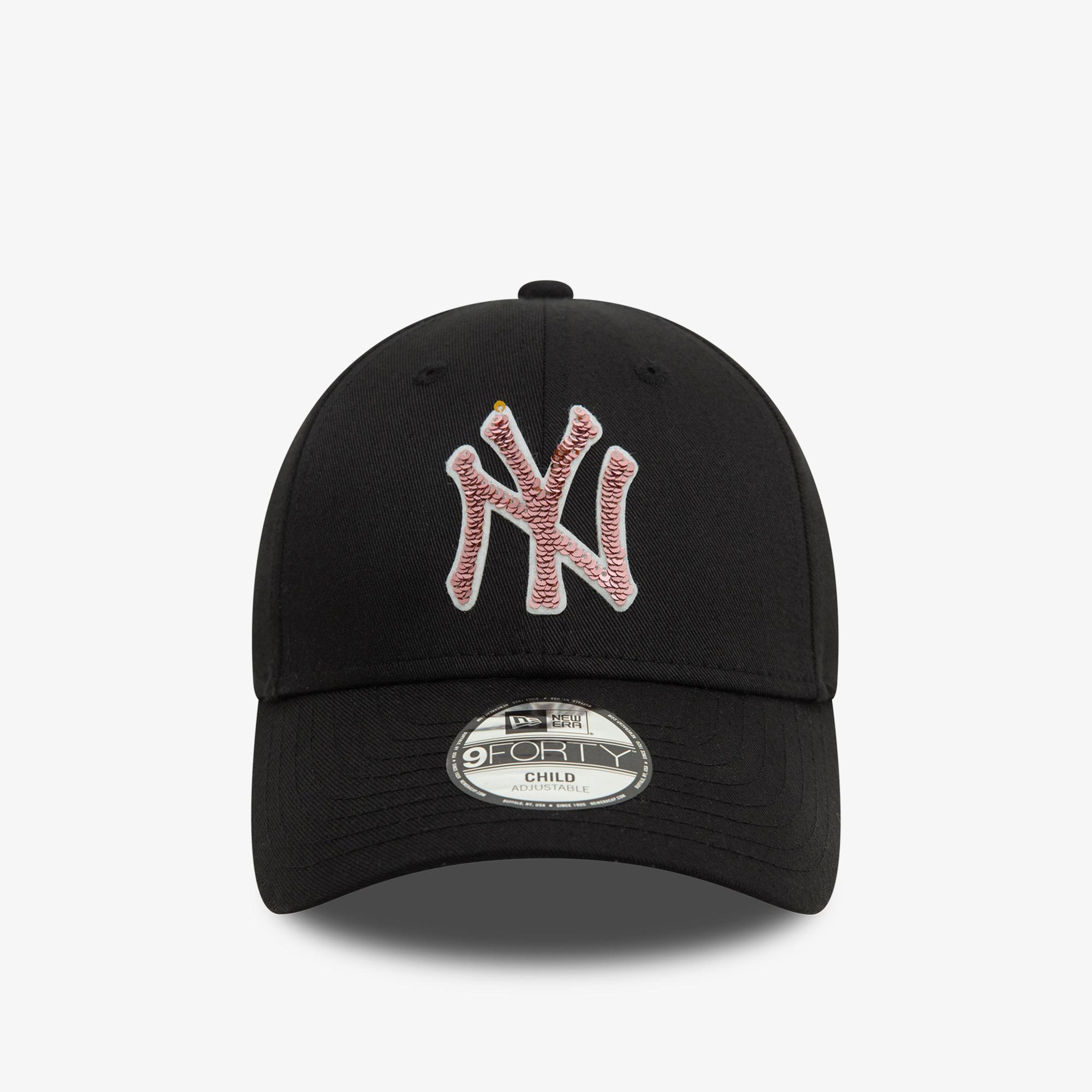 New Era Child Sequin 9Forty Neyyan Blkpnk Çocuk Siyah Şapka