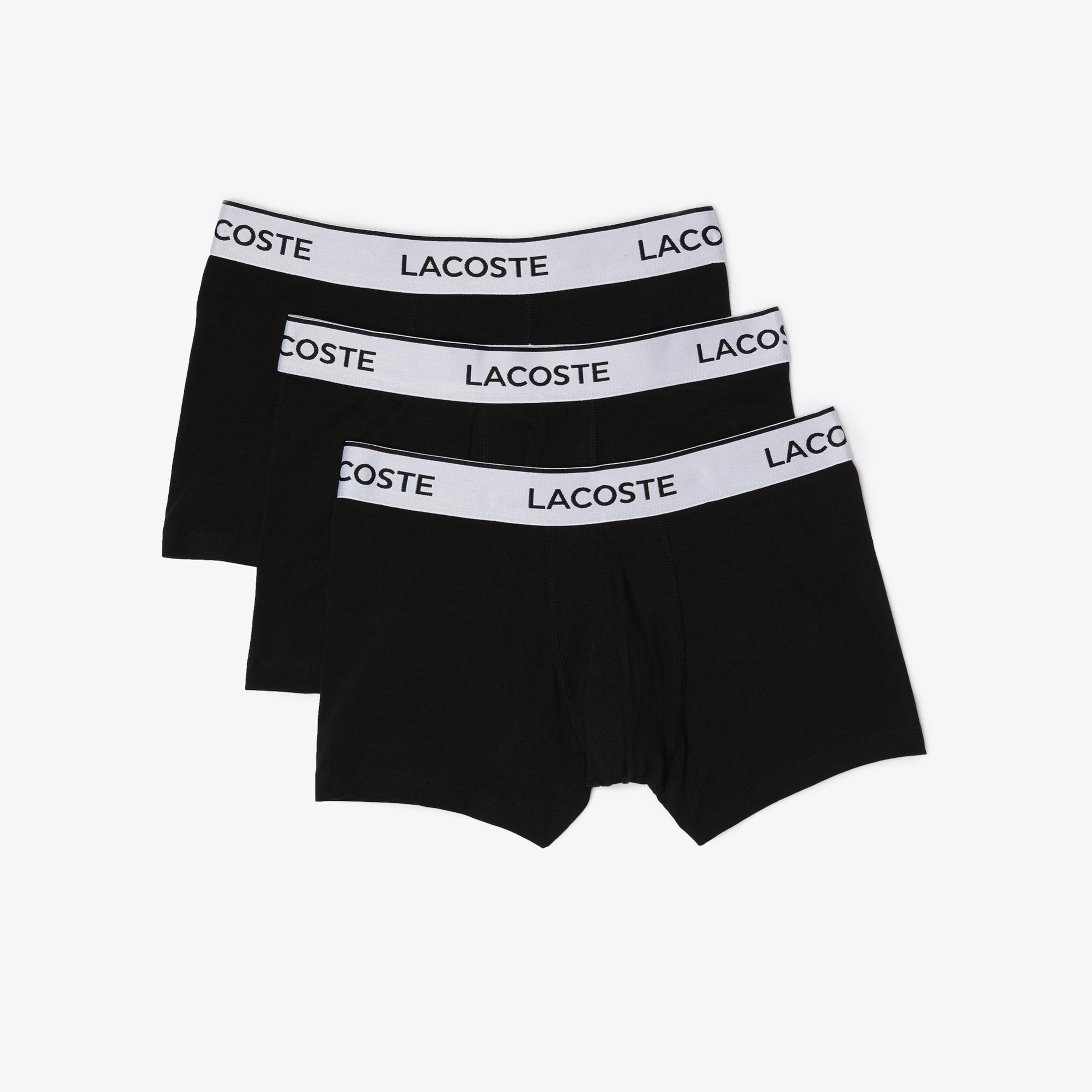 Lacoste Erkek 3'lü Siyah Boxer