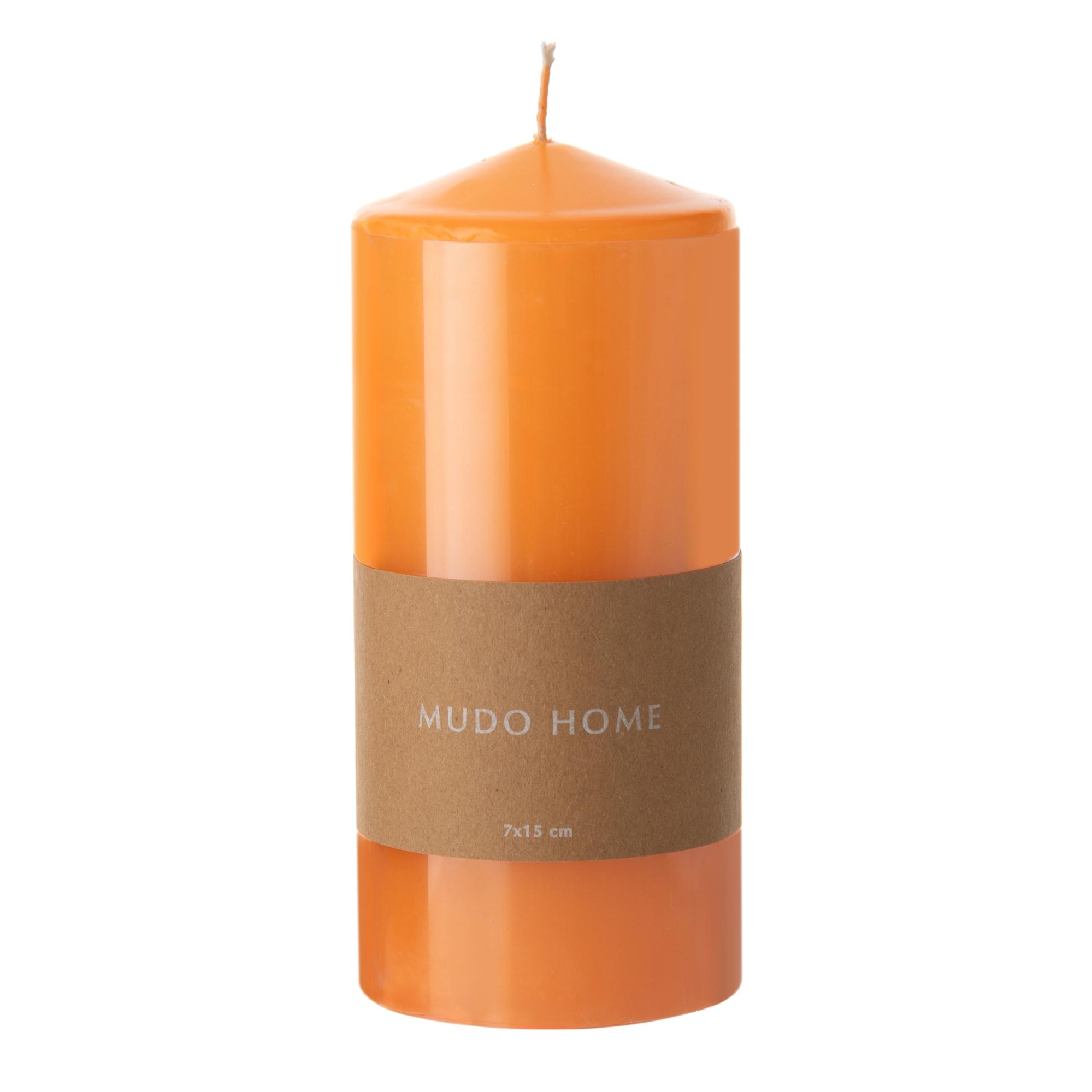 SÜTUN MUM TURUNCU 7X15CM