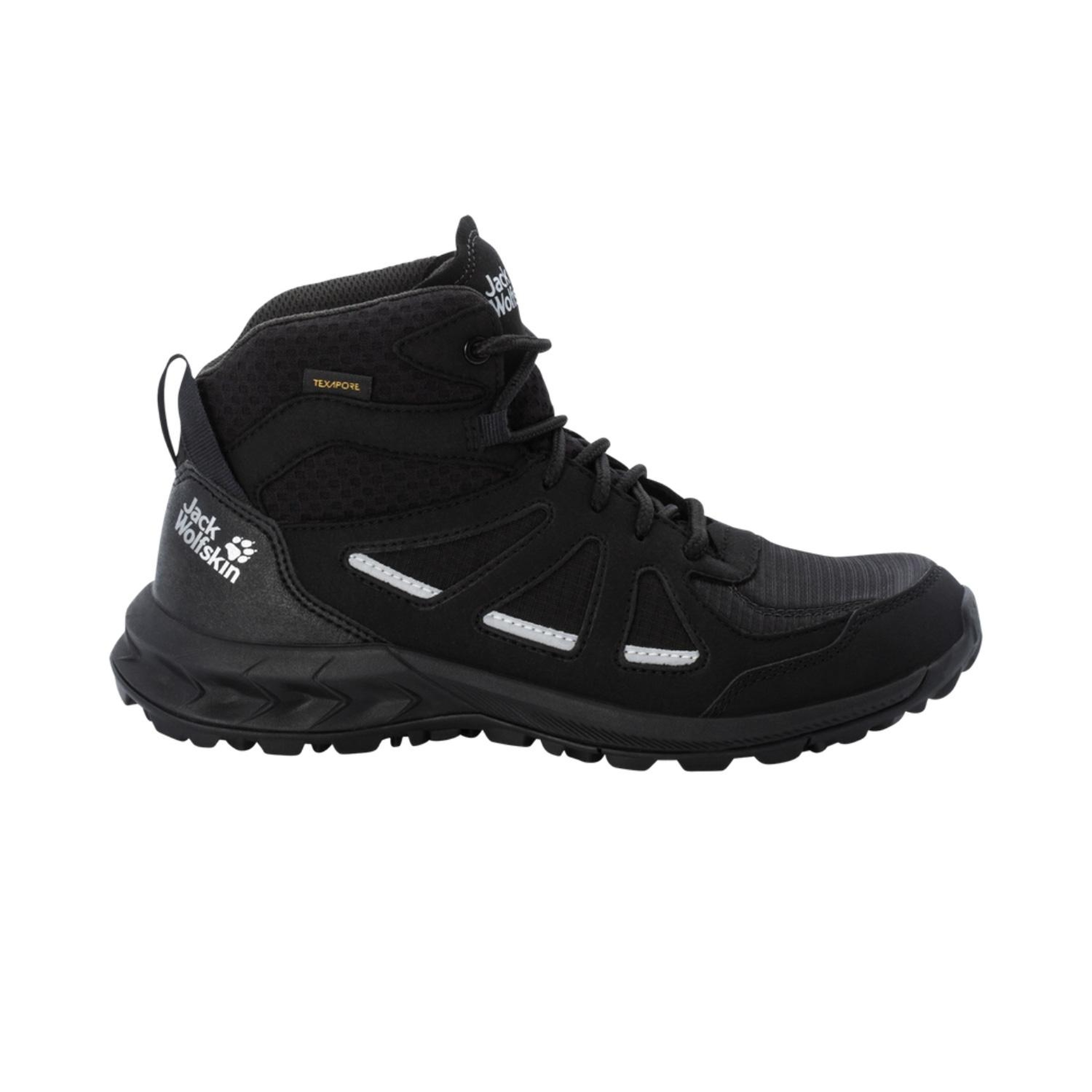 Jack Wolfskin Woodland 2 Texapore Mid Kadın Siyah Bot