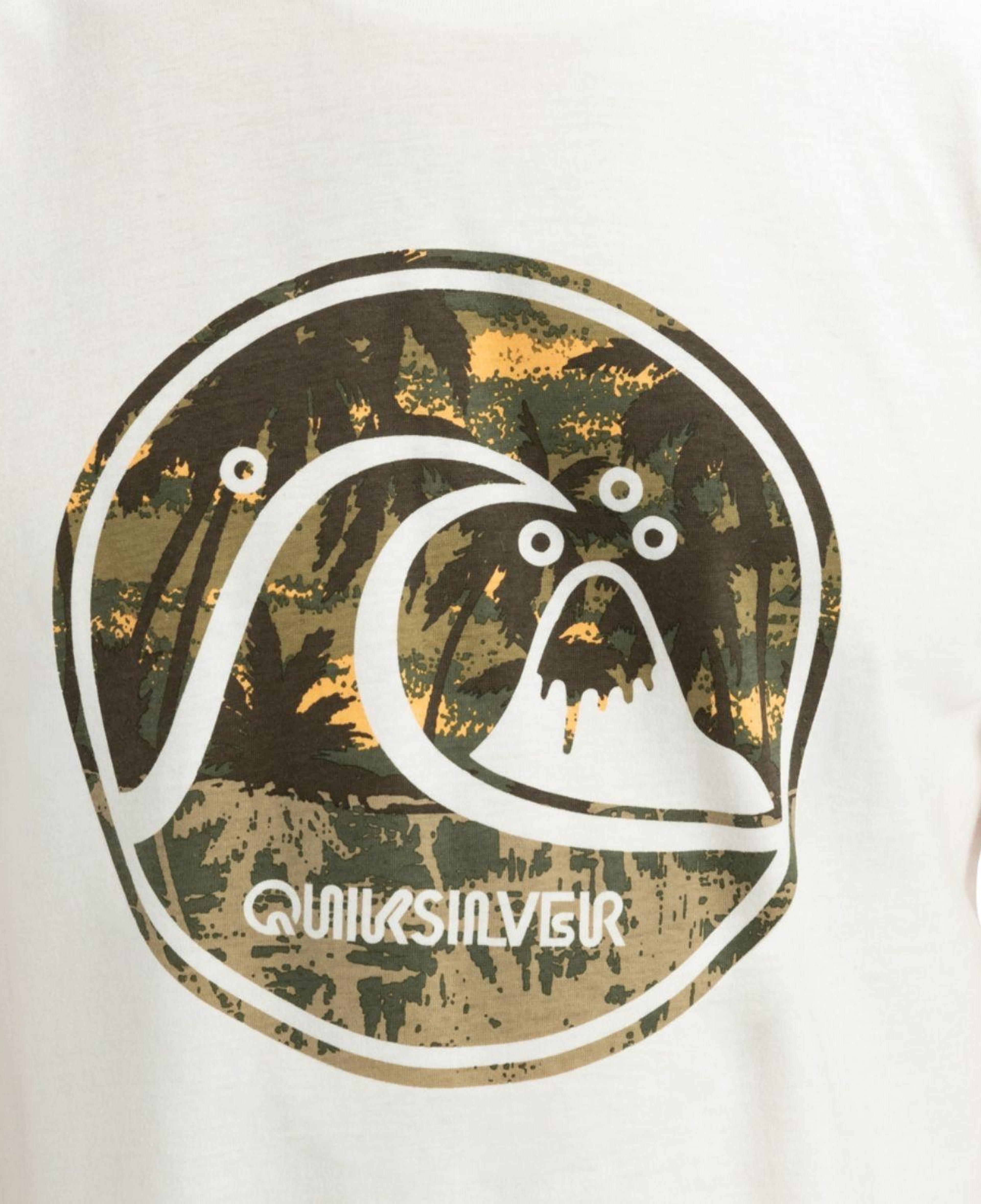 Quiksilver Evo Bubble Wrapped Erkek Beyaz Tişört