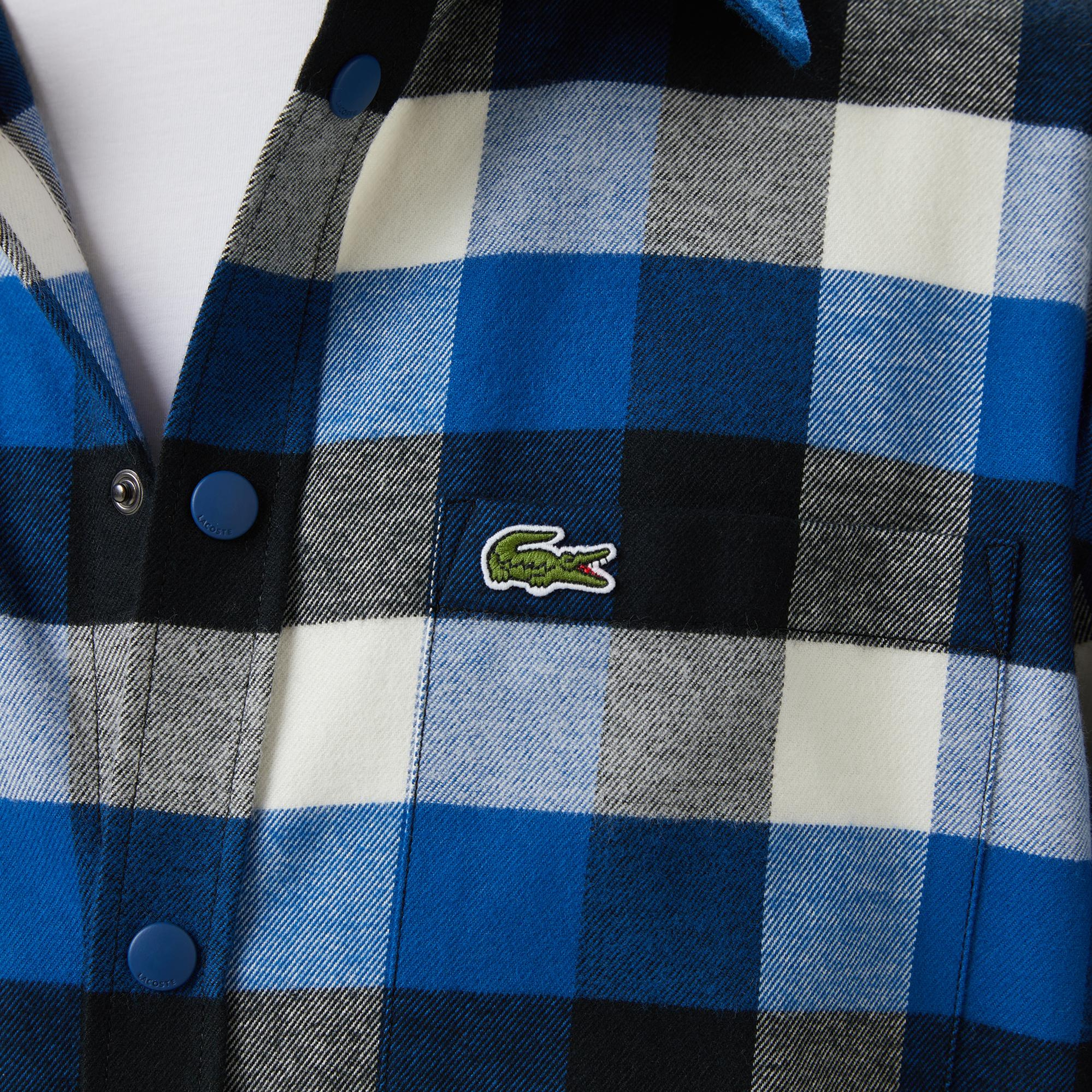 Lacoste Erkek Relaxed Fit Kareli Lacivert Gömlek