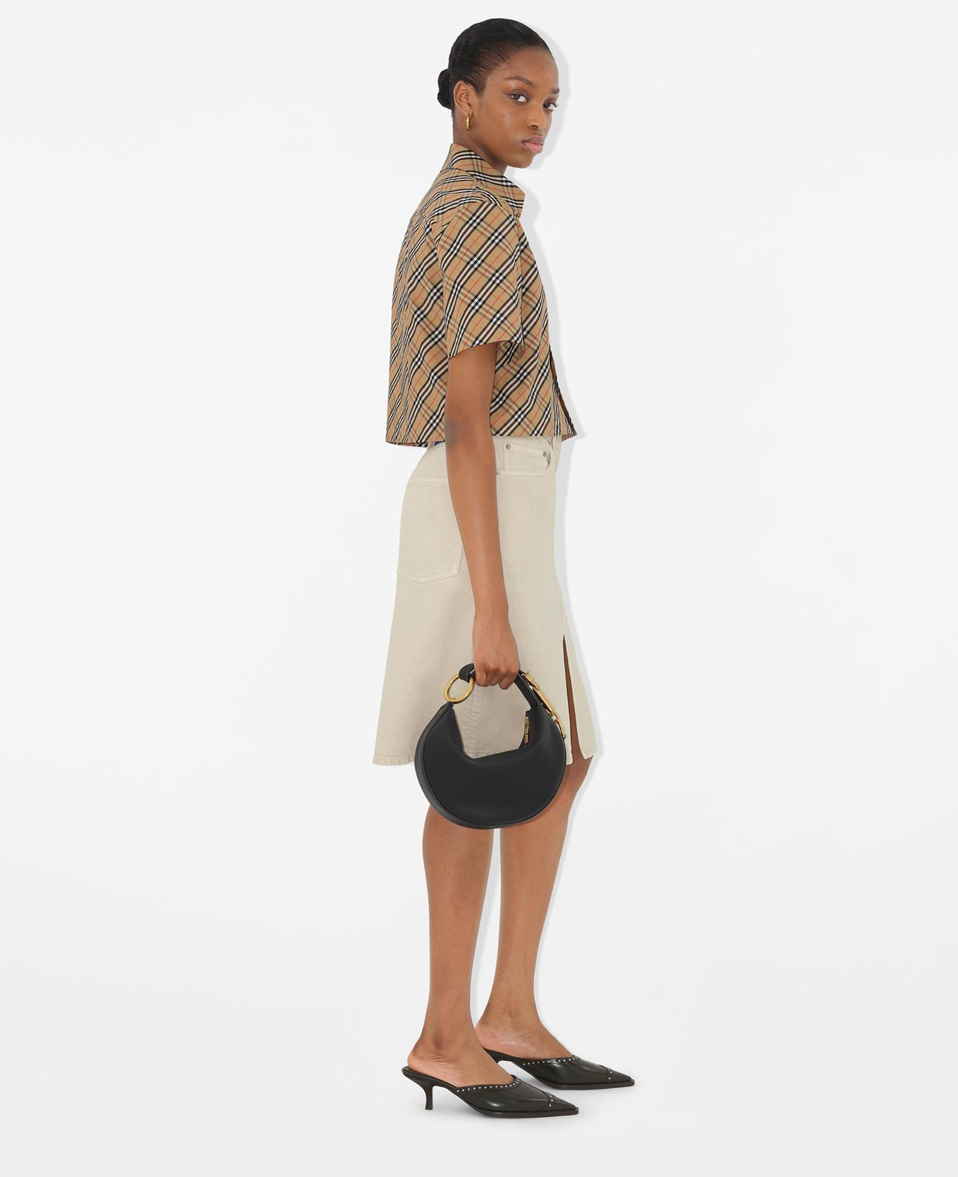 Burberry Tec Cropped Cotton Kadın Bej Gömlek