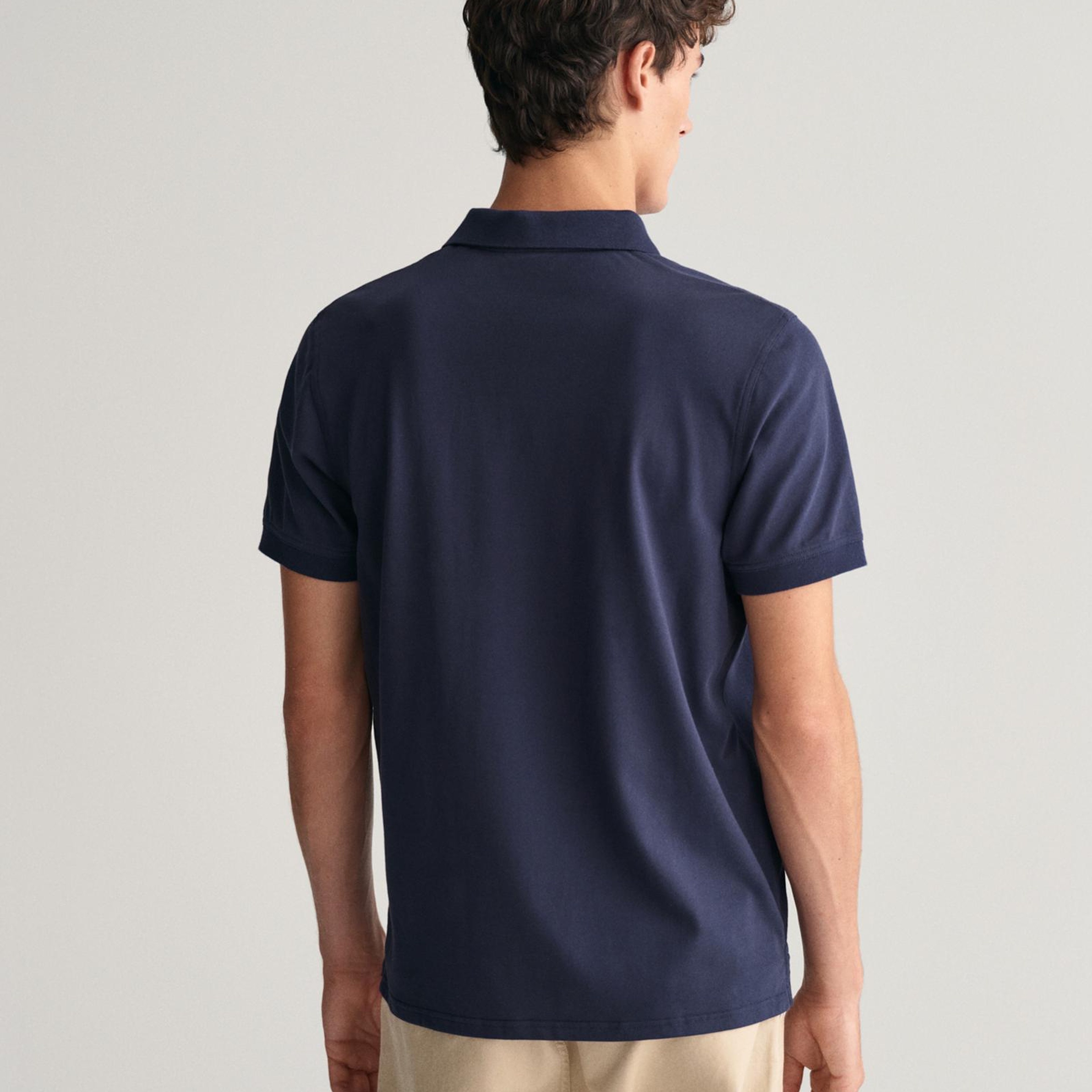 GANT Erkek Lacivert Regular Fit Polo Yaka T-Shirt