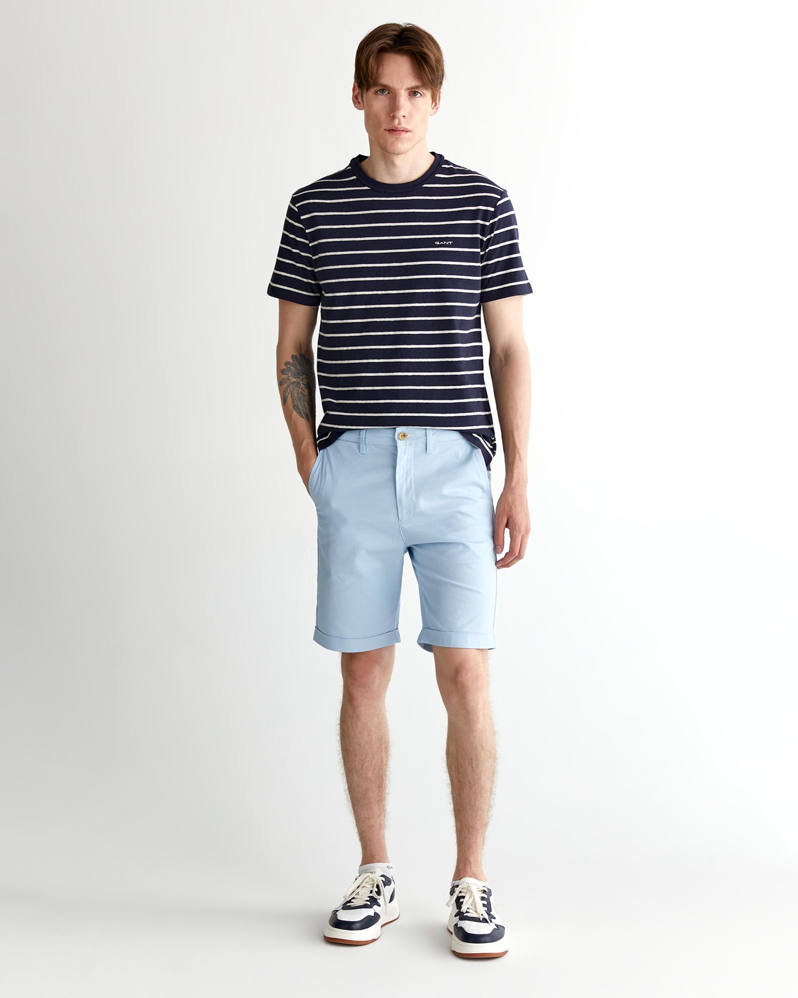 GANT Erkek Mavi Slim Fit Şort