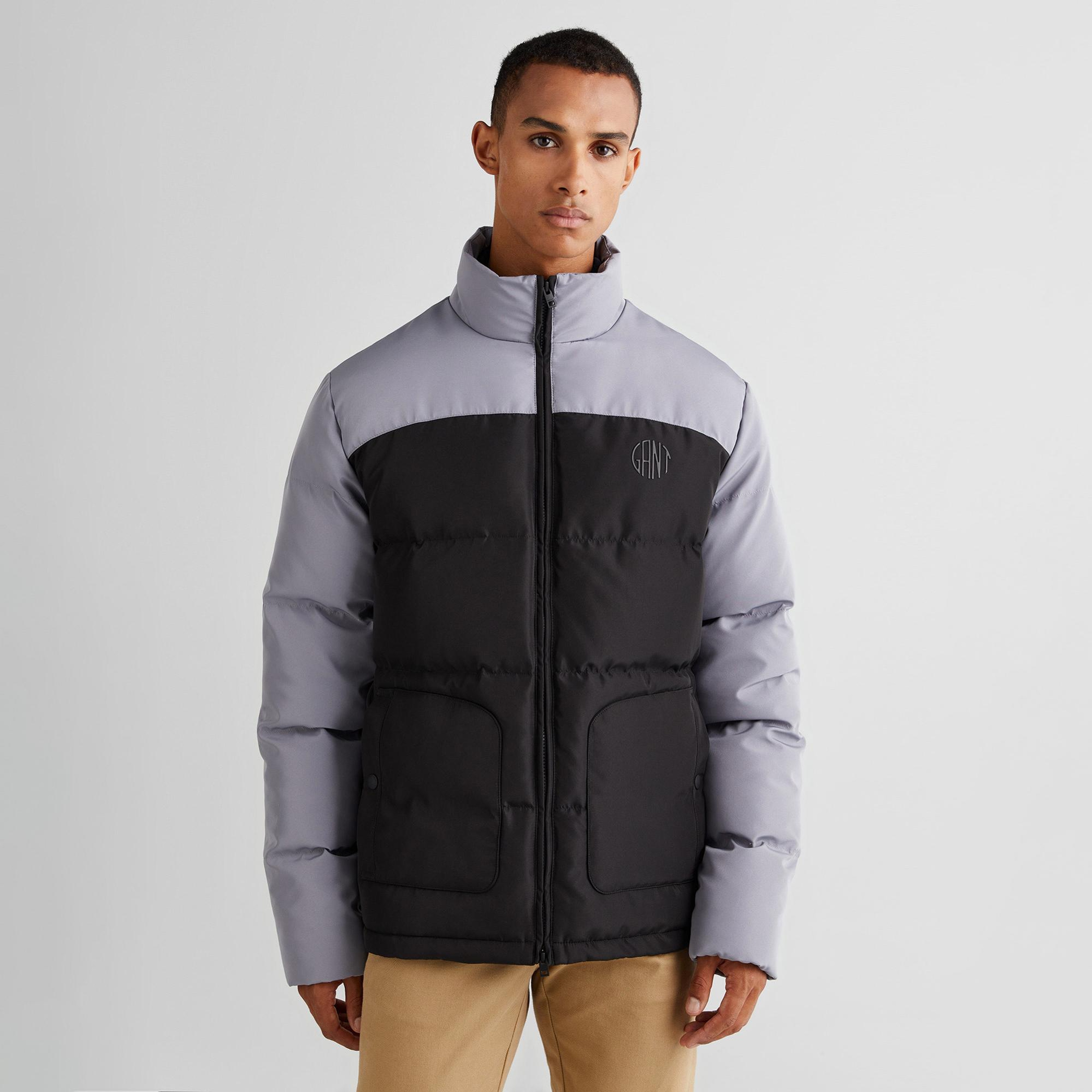 GANT Erkek Siyah Dik Yaka Logolu Mont