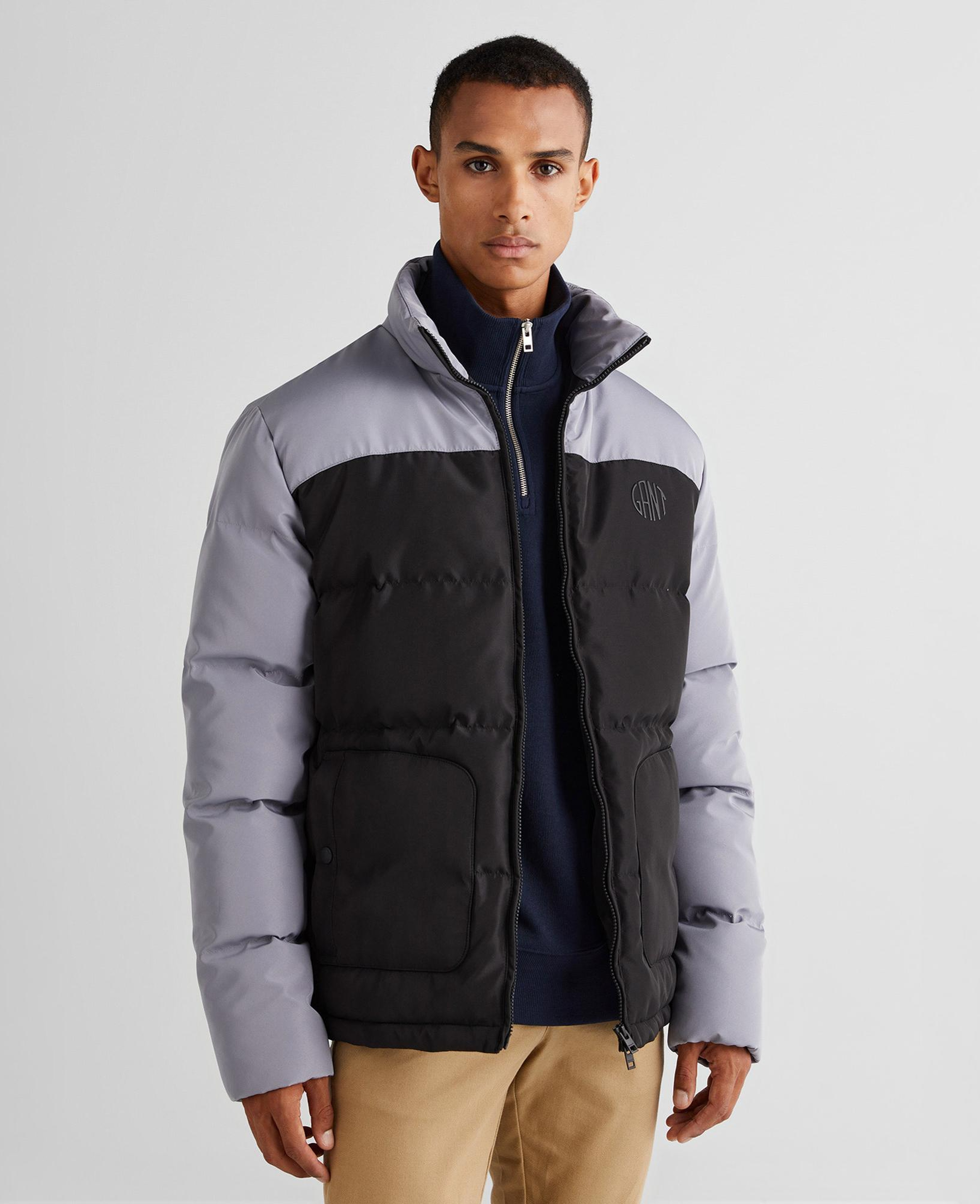 GANT Erkek Siyah Dik Yaka Logolu Mont