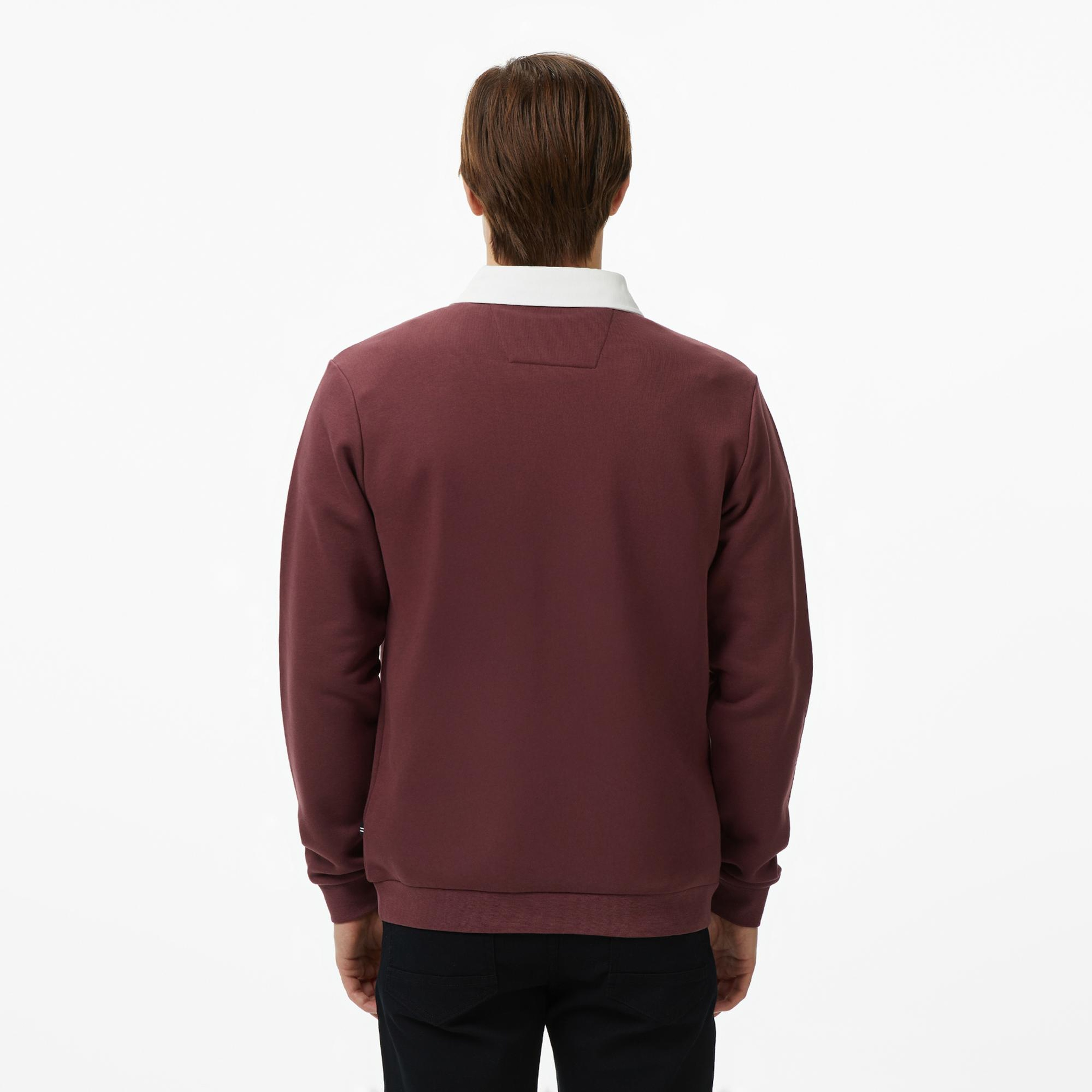 Nautica Erkek Bordo Uzun Kollu Polo Yaka T-Shirt