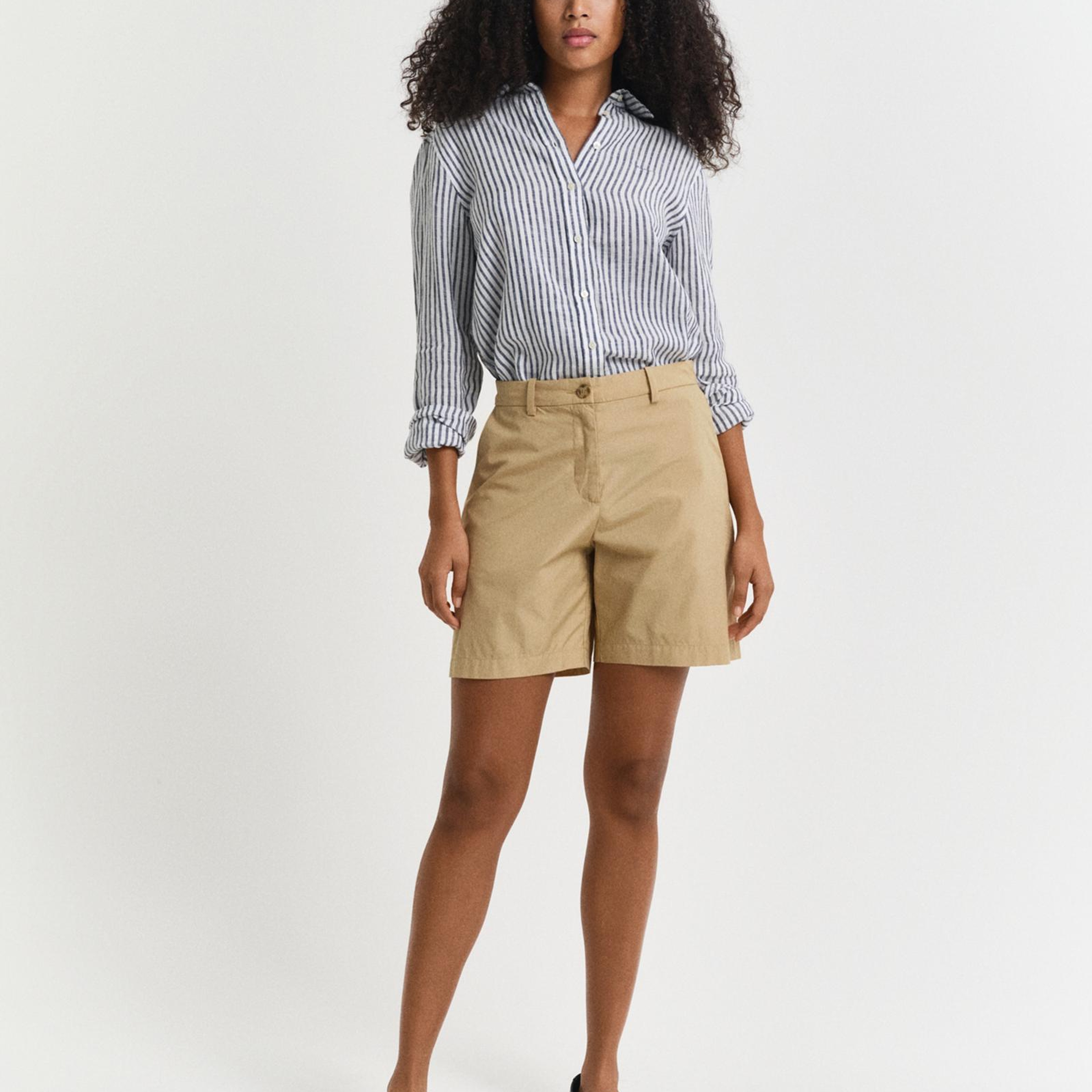 GANT Kadın Bej Relaxed Fit Şort