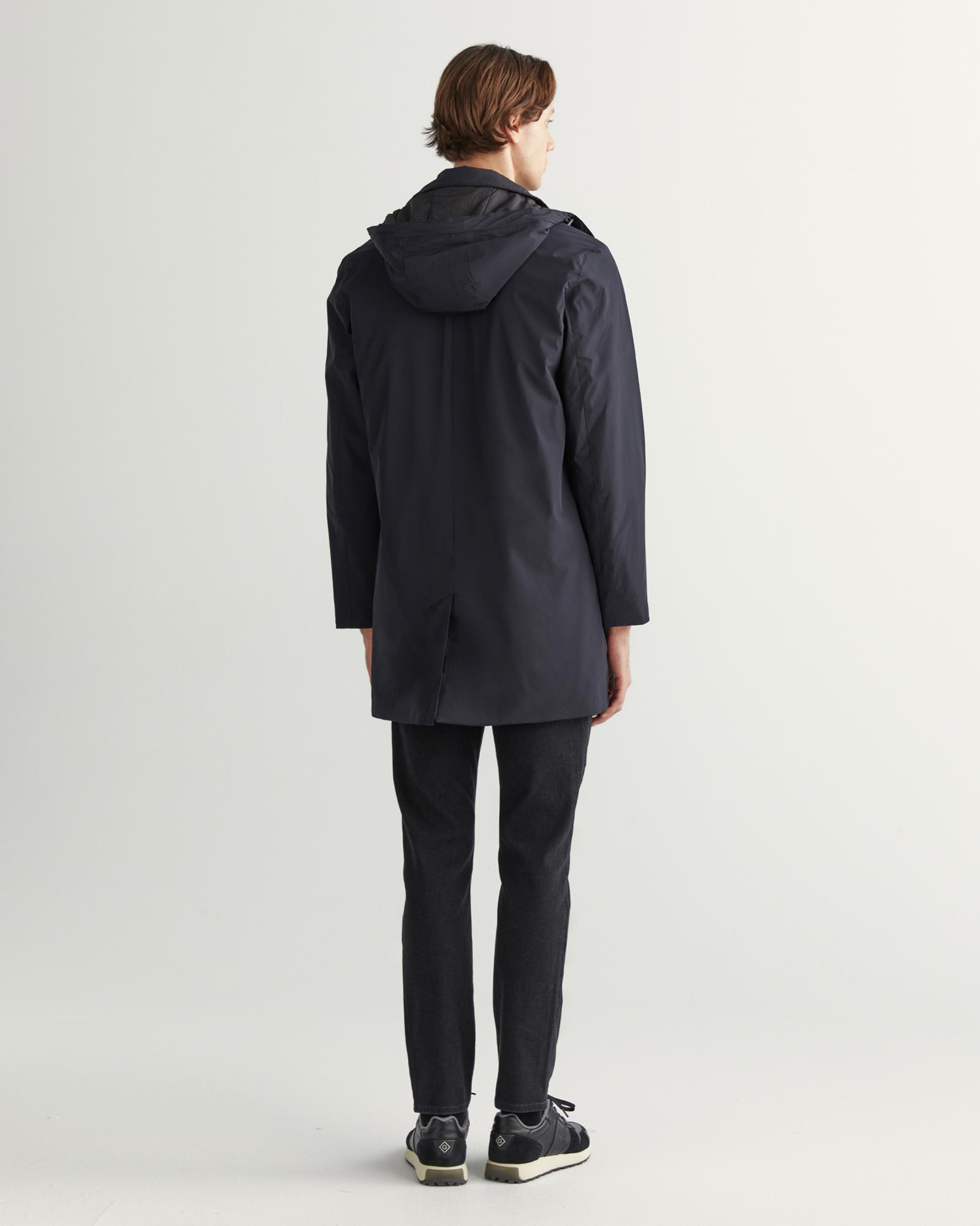 GANT Erkek Siyah Kapüşonlu Mont