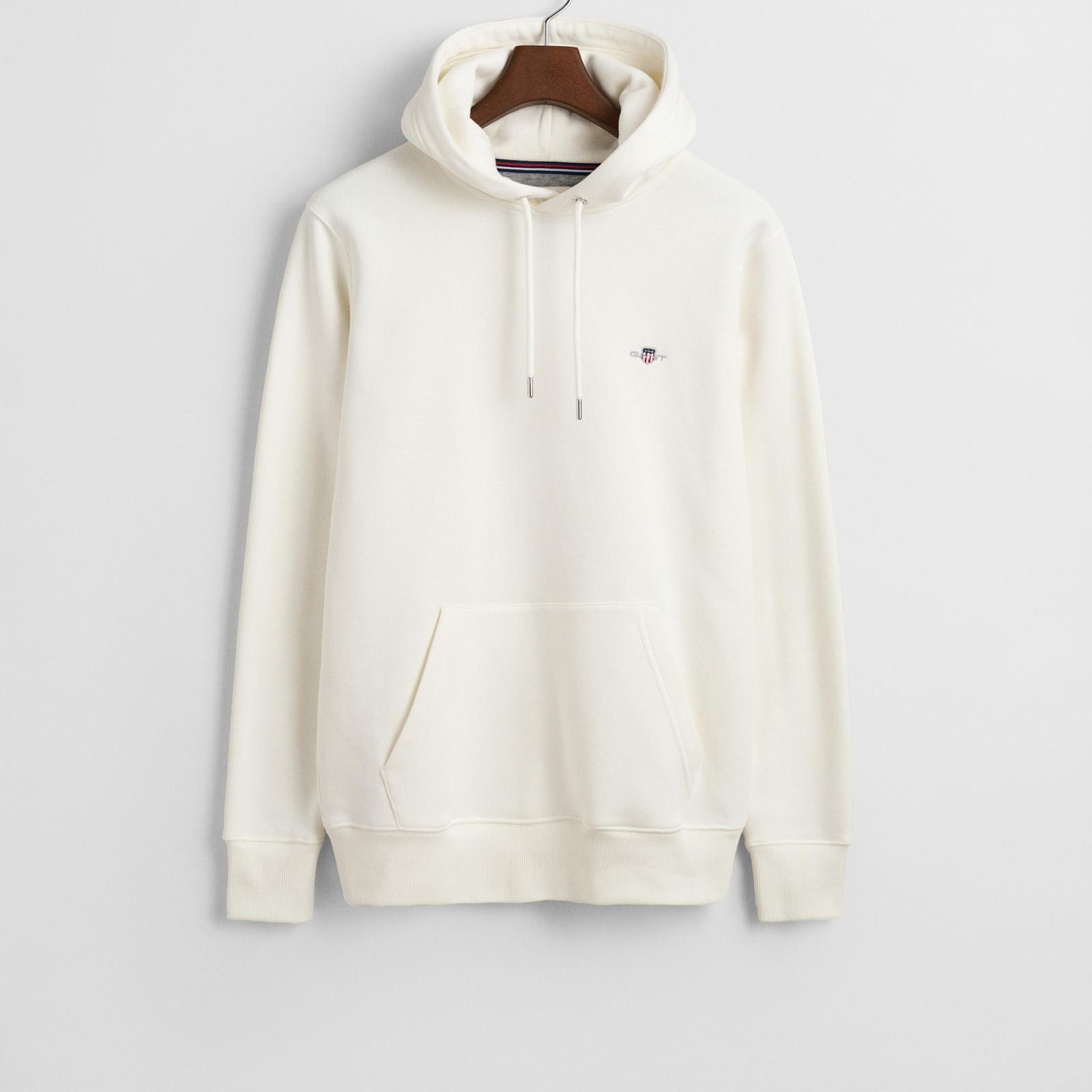 GANT Erkek Krem Regular Fit Kapüşonlu Sweatshirt
