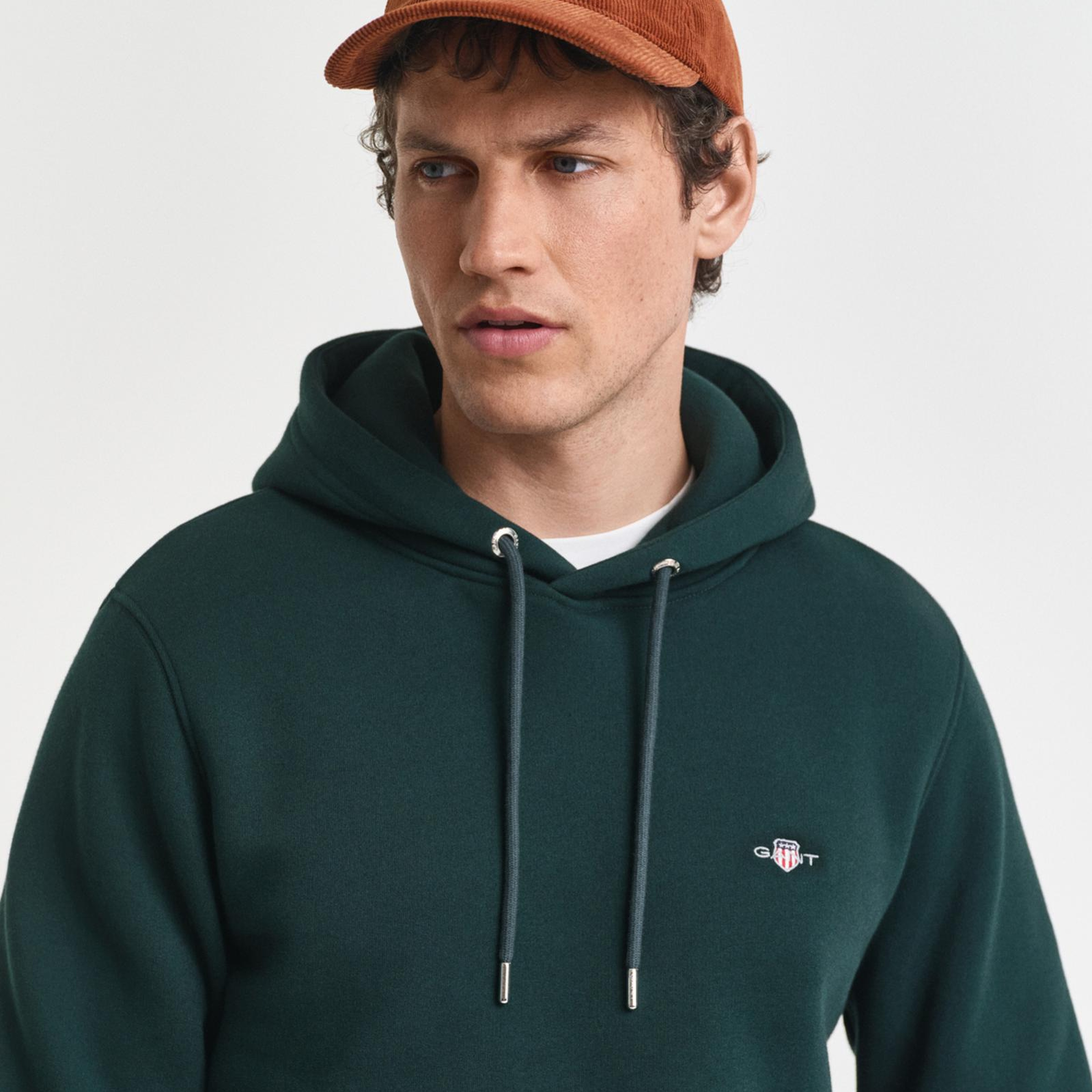GANT Erkek Yeşil Regular Fit Kapüşonlu Sweatshirt
