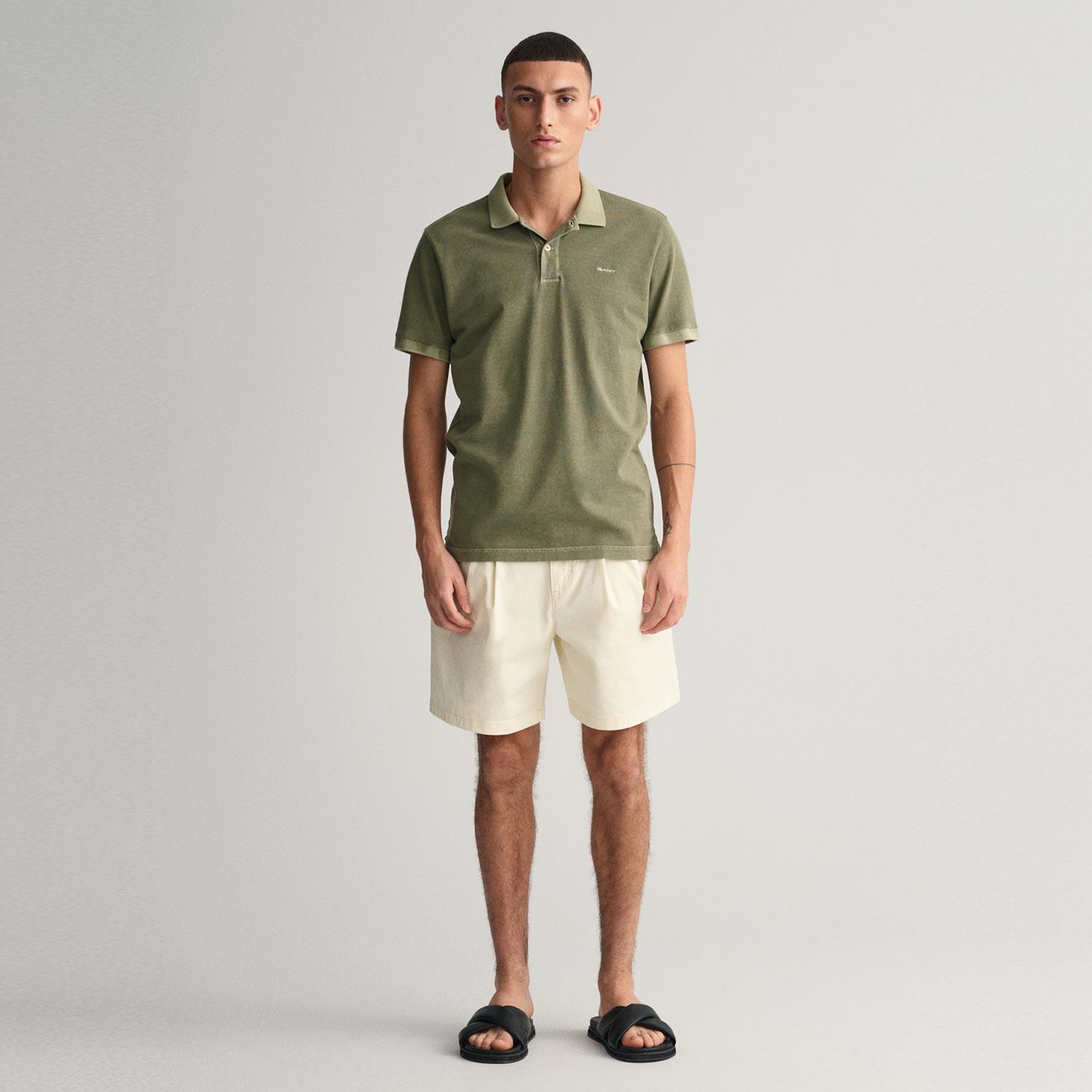GANT Erkek Yeşil Regular Fit Logolu Polo