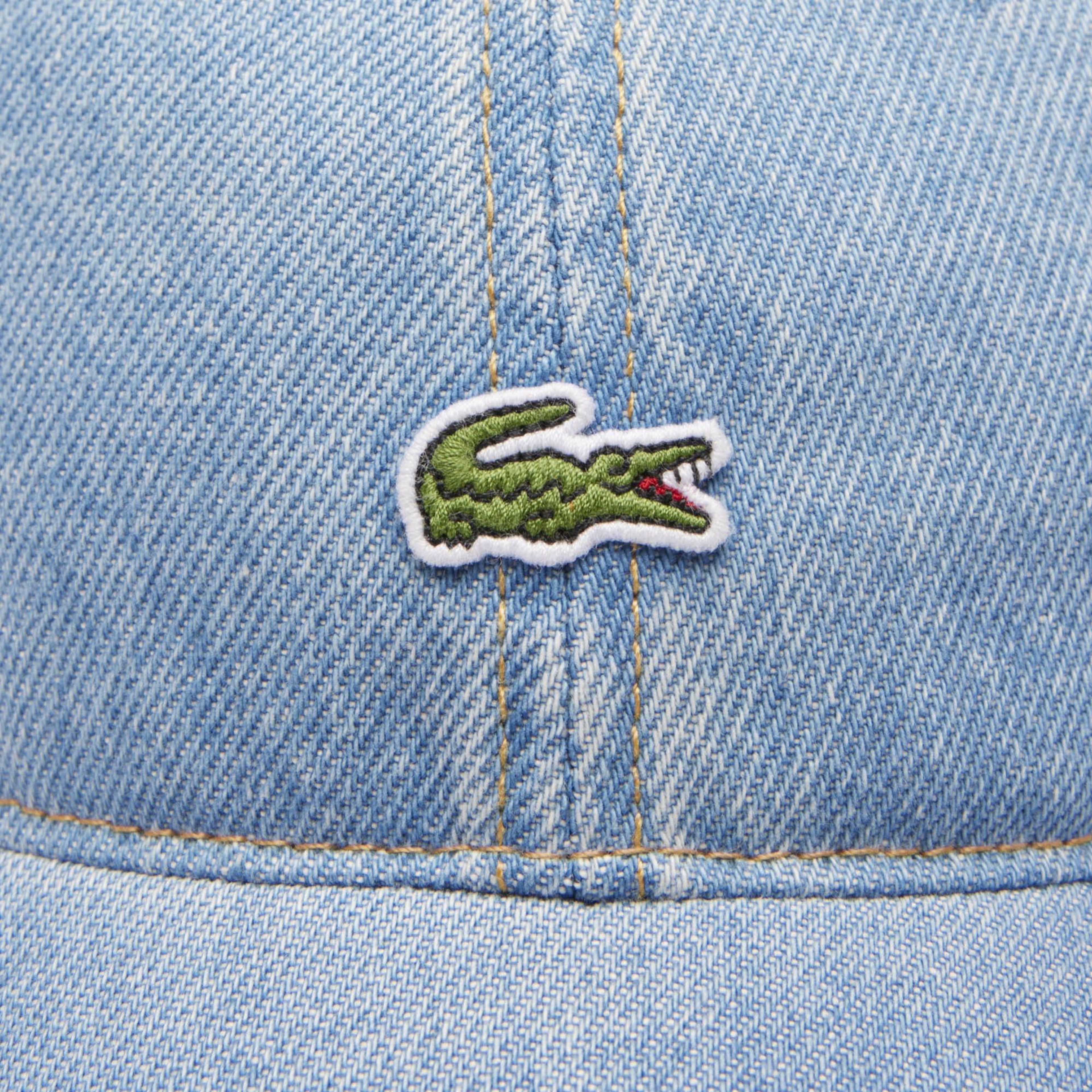 Lacoste Unisex Baskılı Mavi Şapka