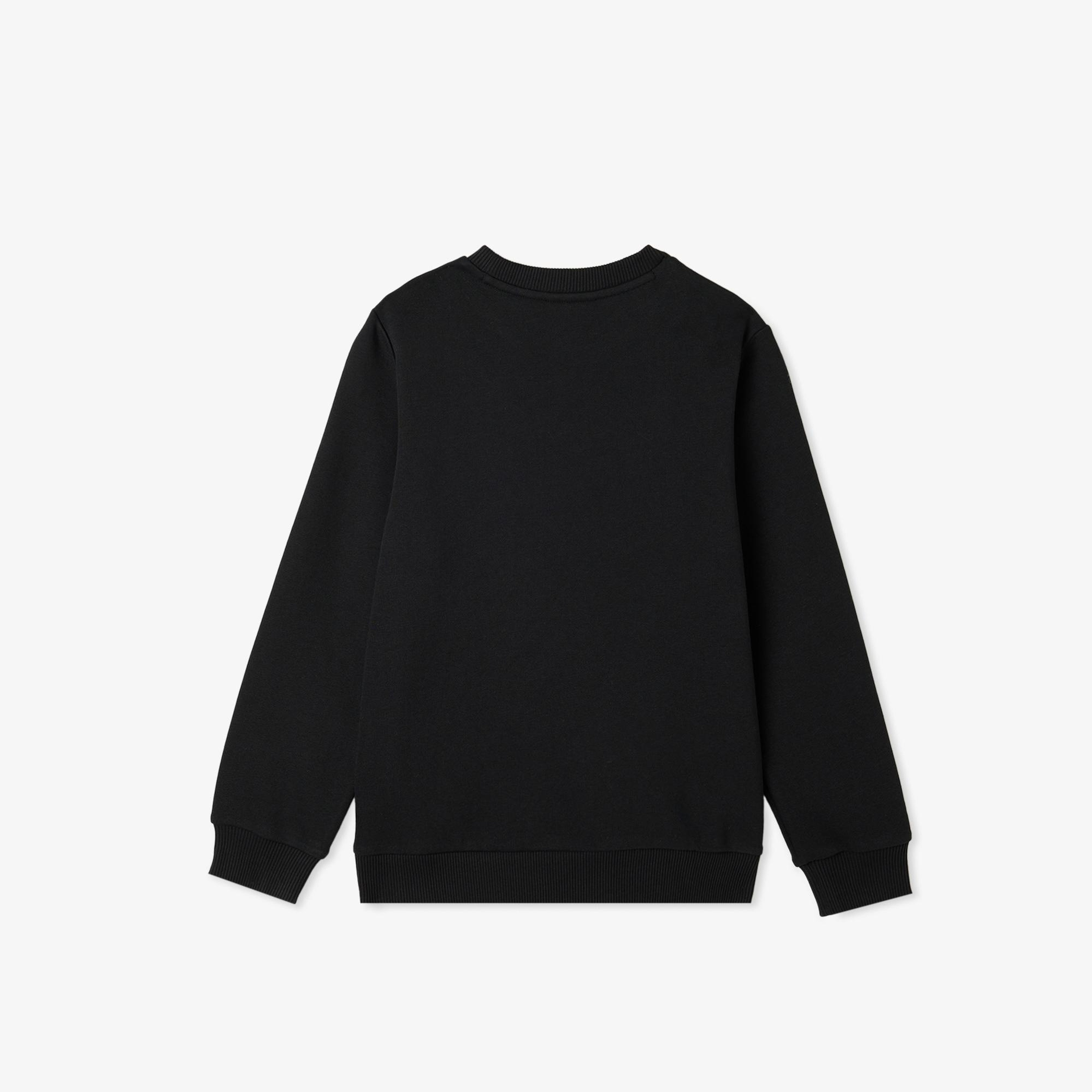 Lacoste Çocuk Bisiklet Yaka Siyah Sweatshirt