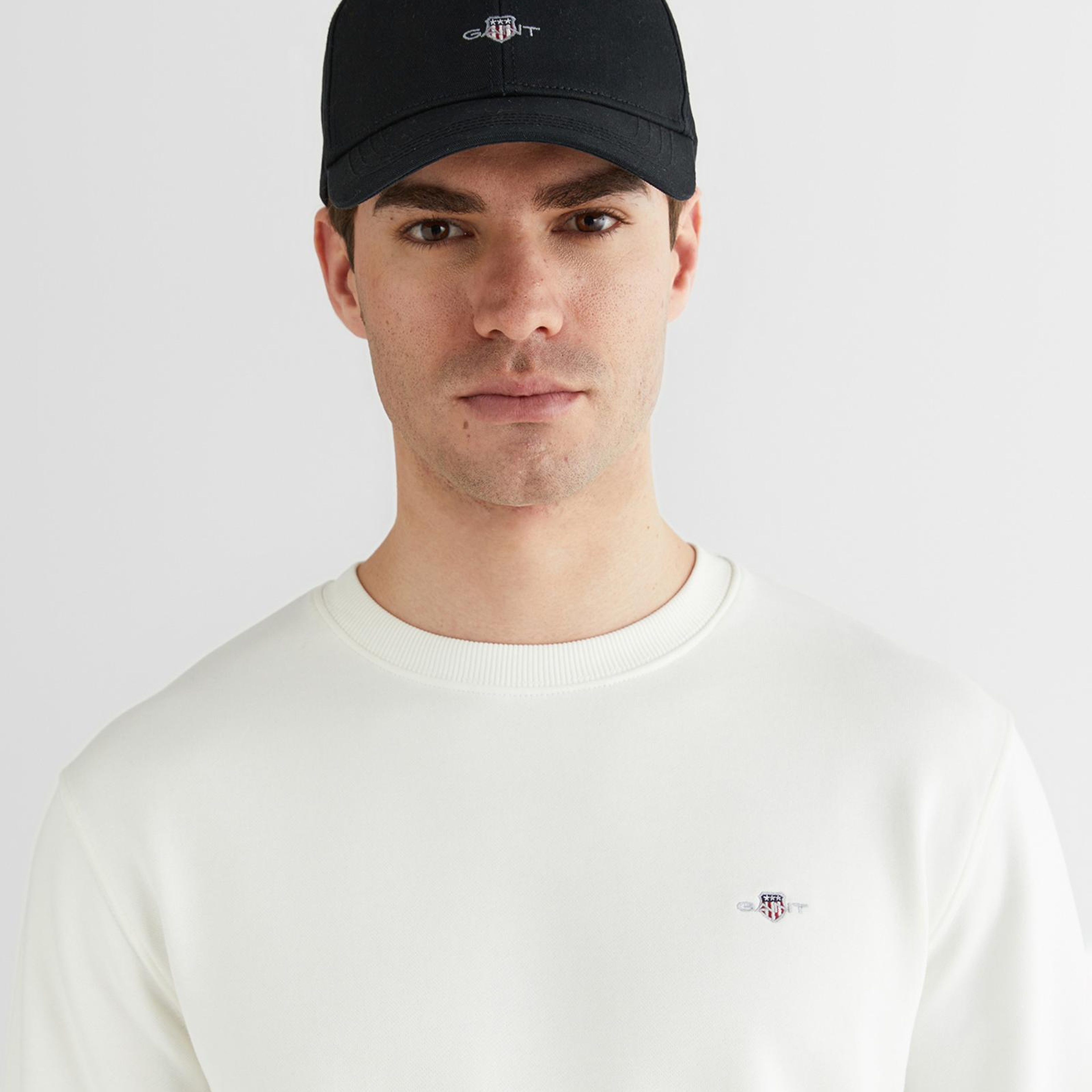 GANT Erkek Krem Regular Fit Bisiklet Yaka Sweatshirt