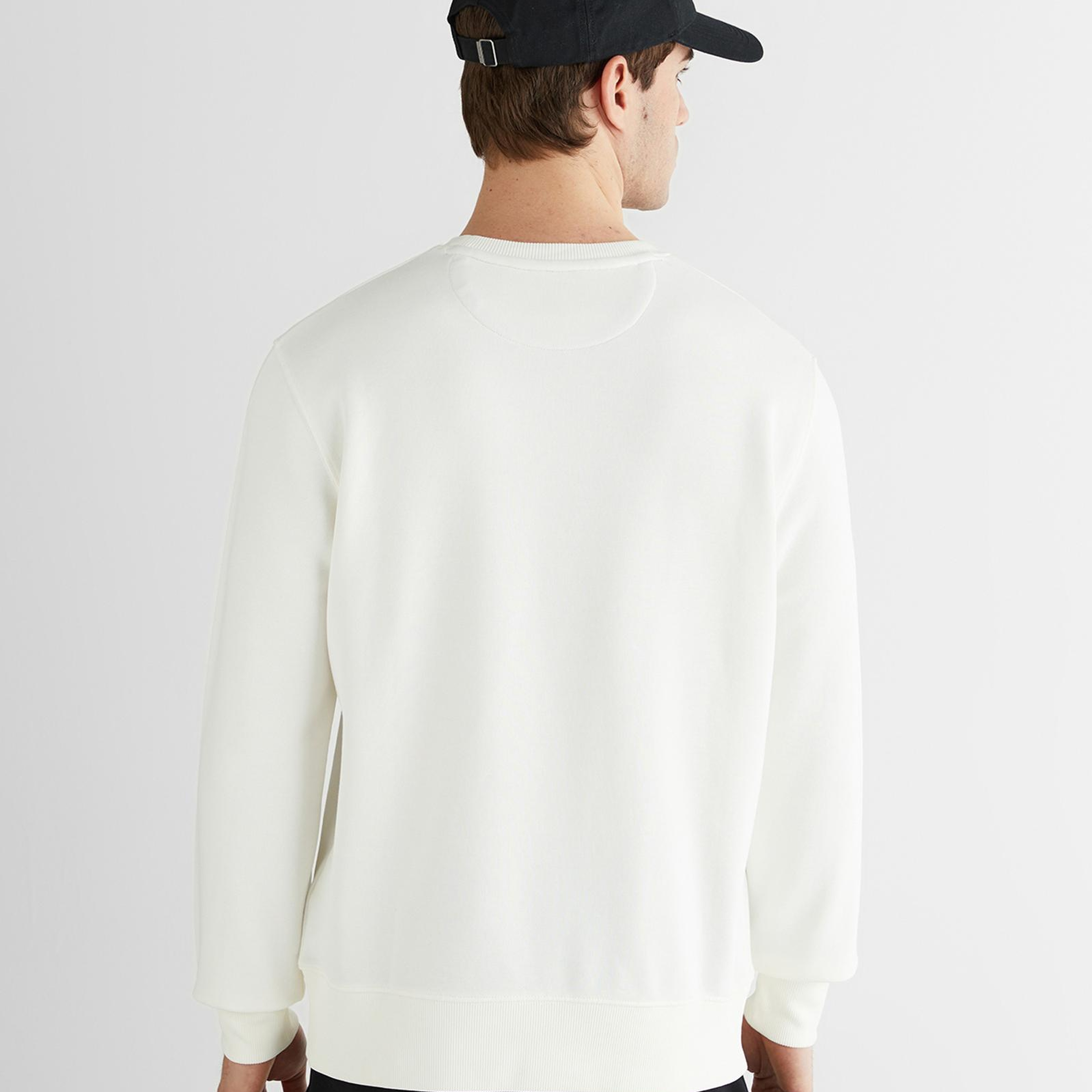 GANT Erkek Krem Regular Fit Bisiklet Yaka Sweatshirt