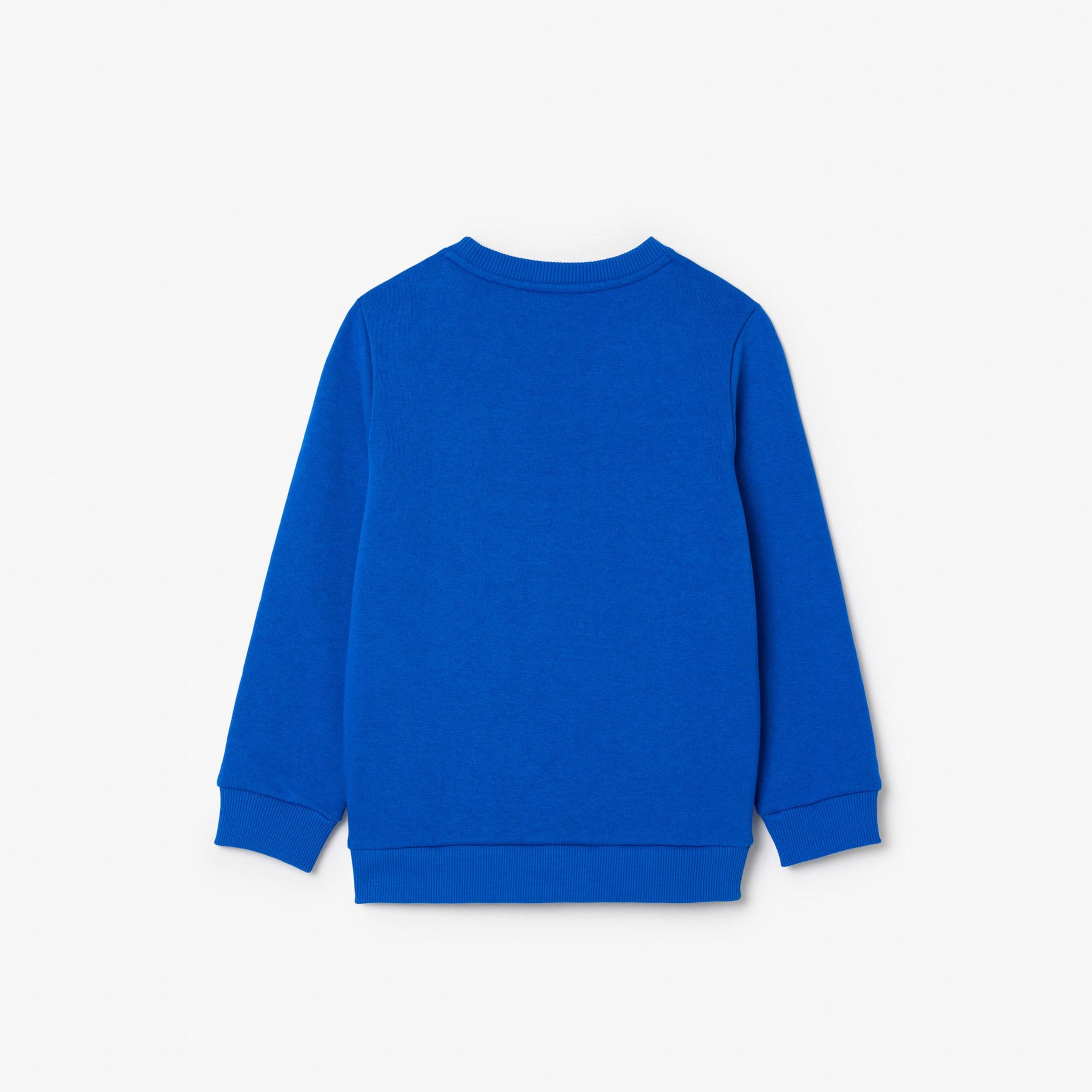 Lacoste Erkek Çocuk Baskılı Mavi Sweatshirt