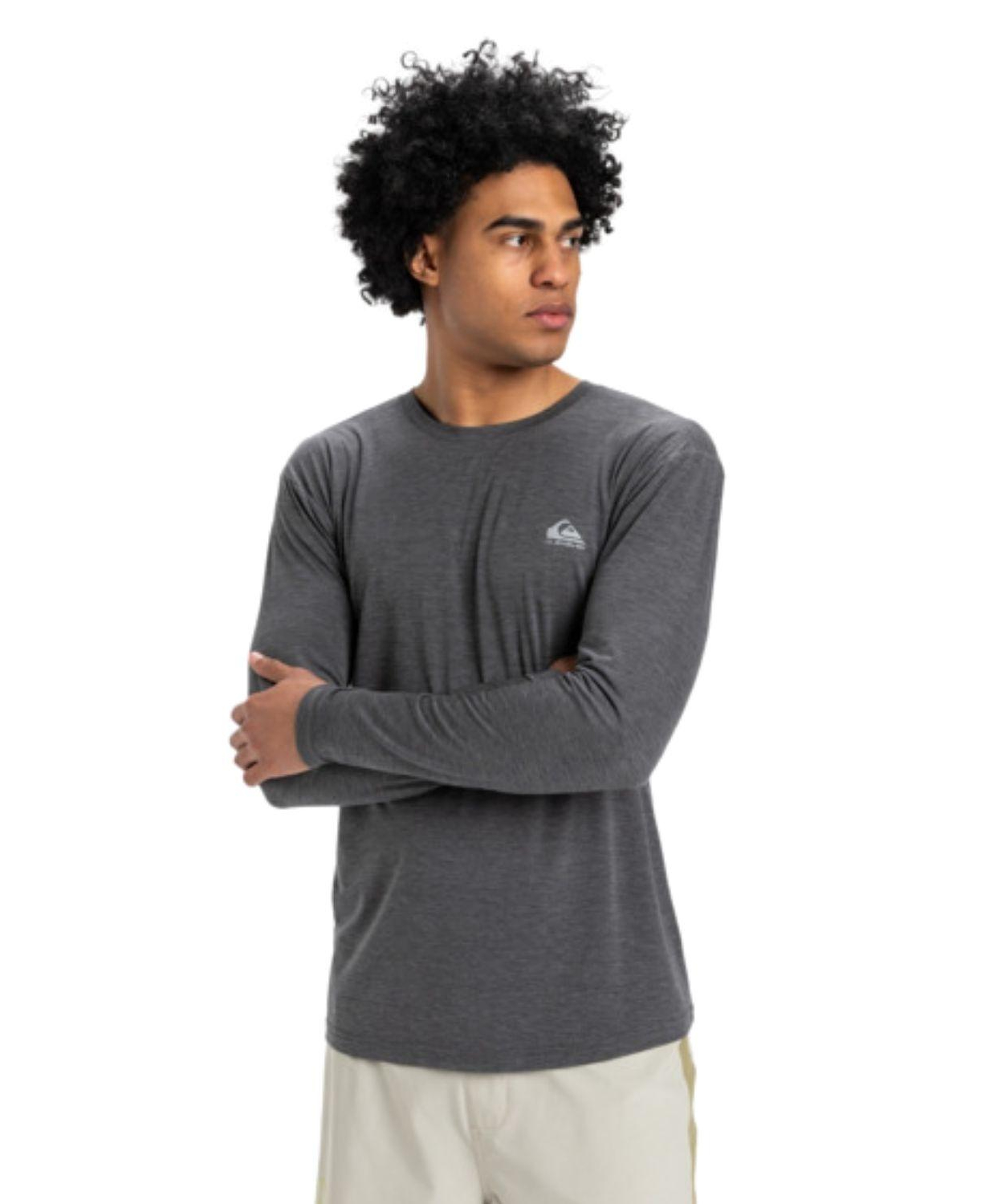 Quiksilver Coastal Run Ls Erkek Gri Tişört