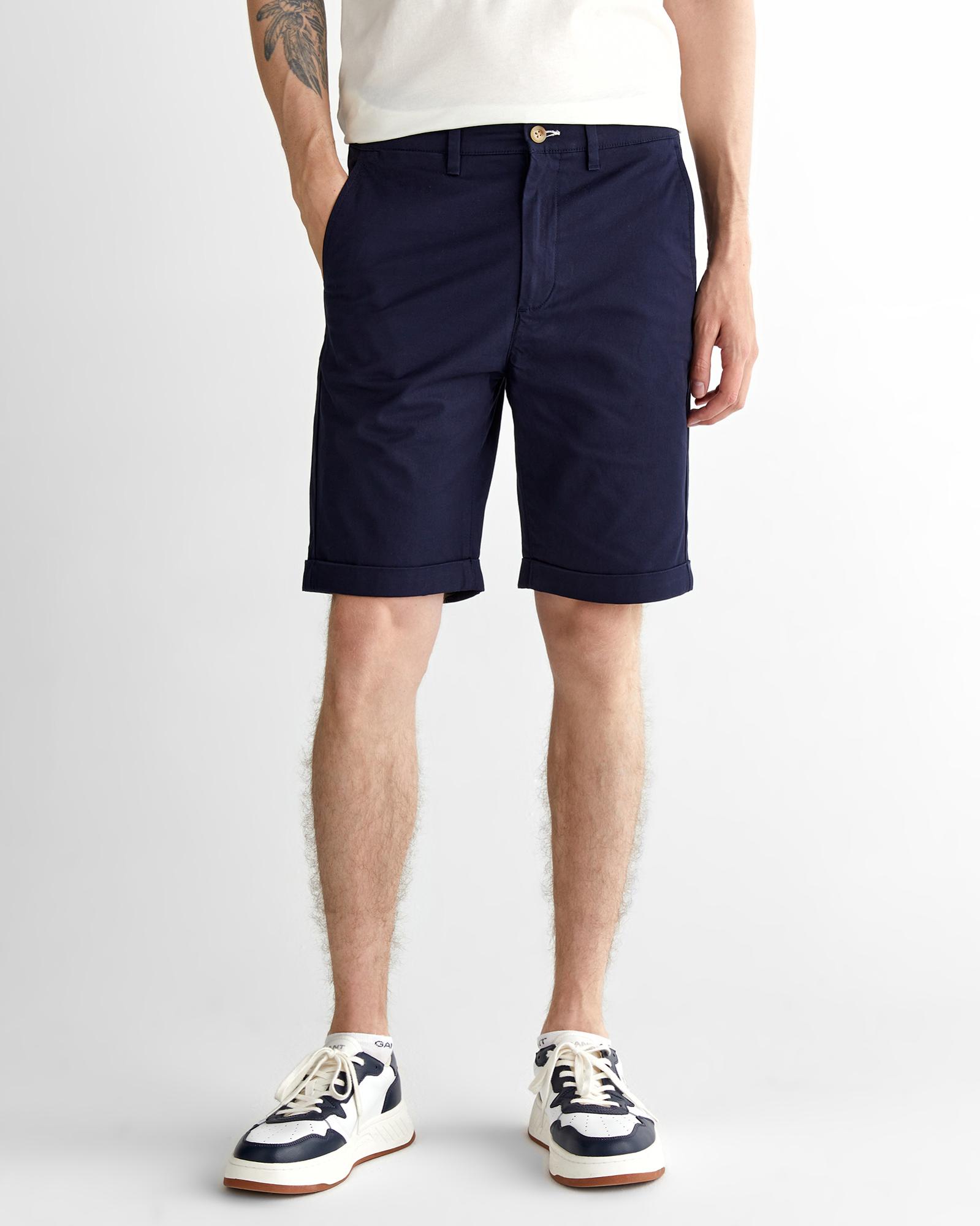 GANT Erkek Lacivert Slim Fit Şort