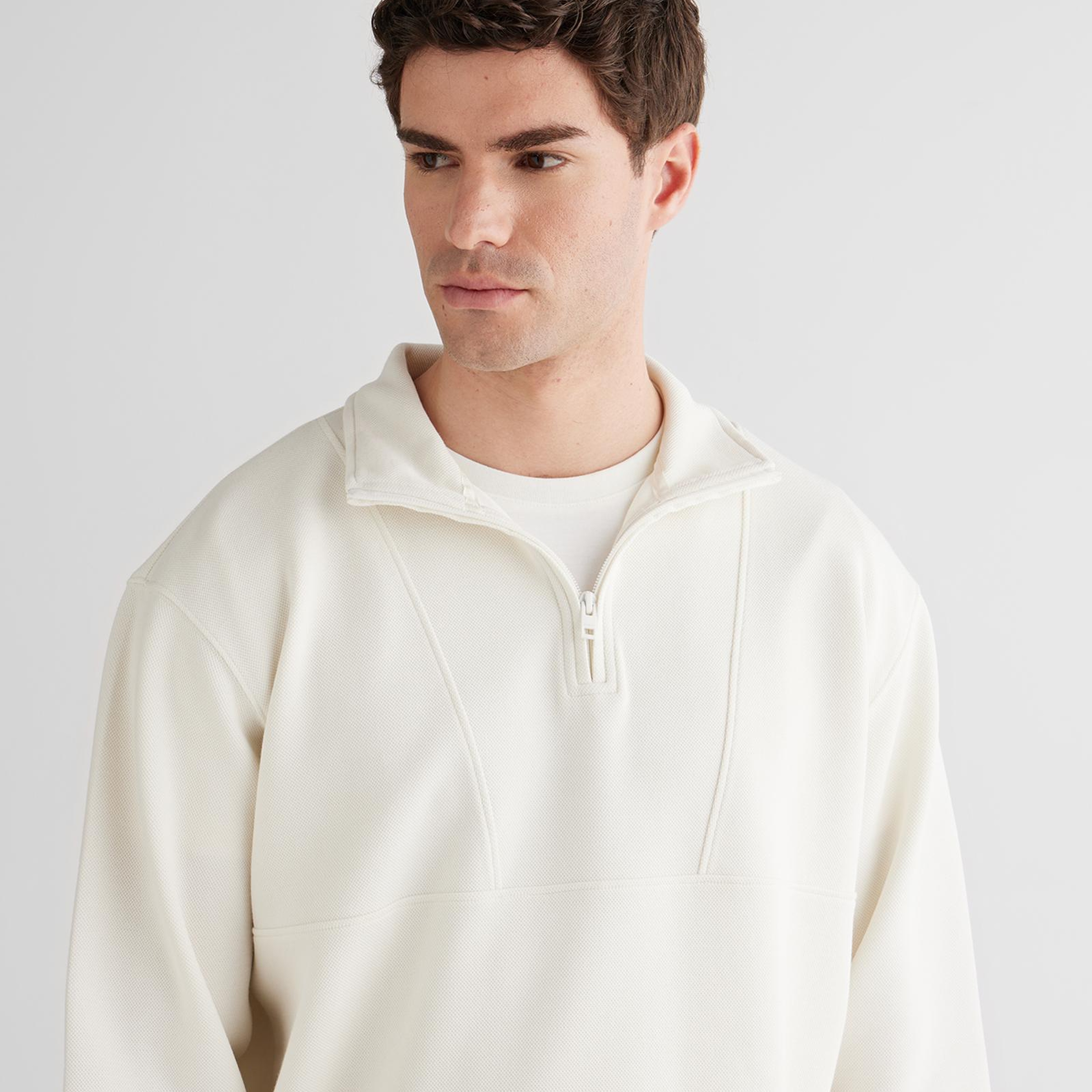 GANT Erkek Krem Relaxed Fit Sweatshirt