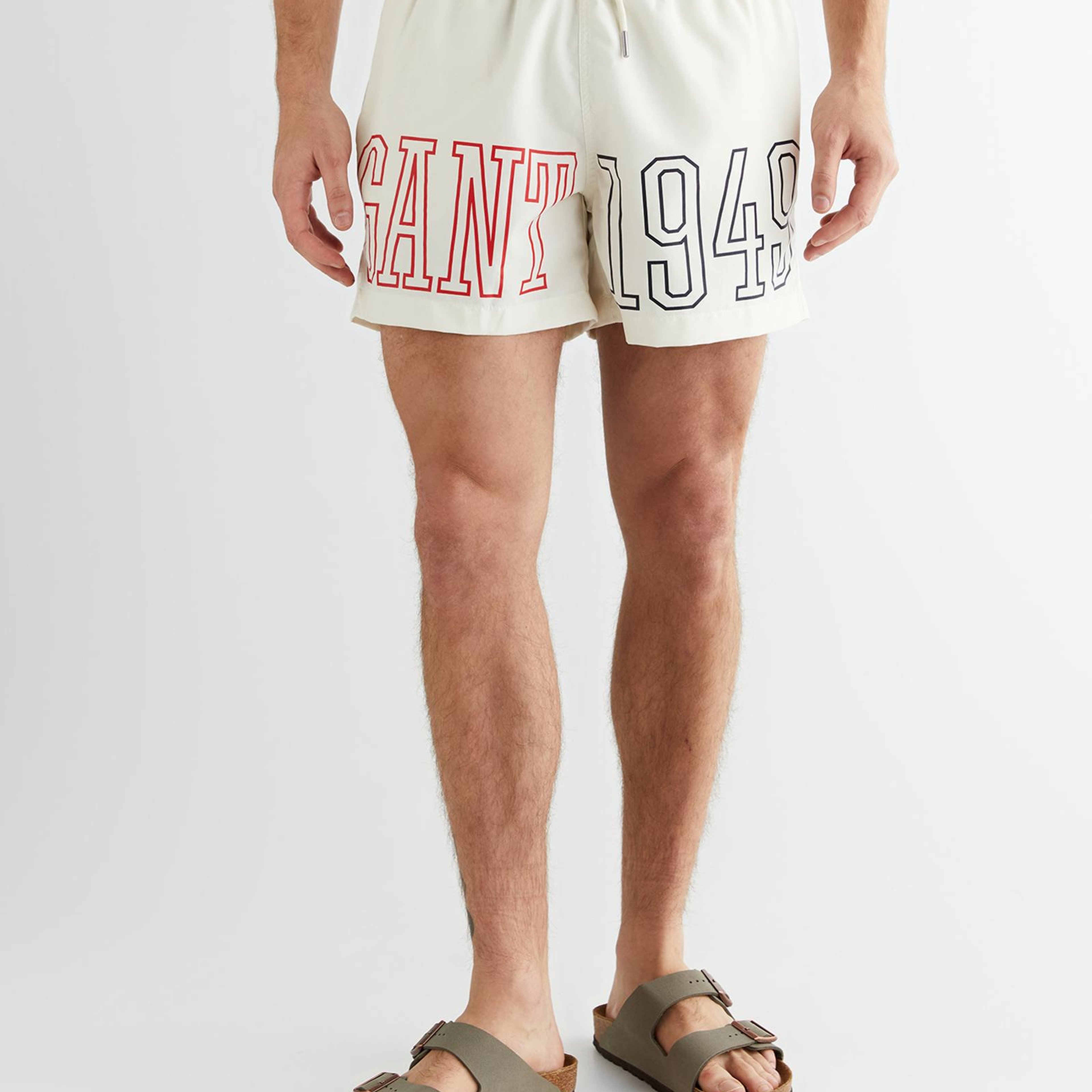 GANT Erkek Krem Regular Fit Logolu Mayo Şort
