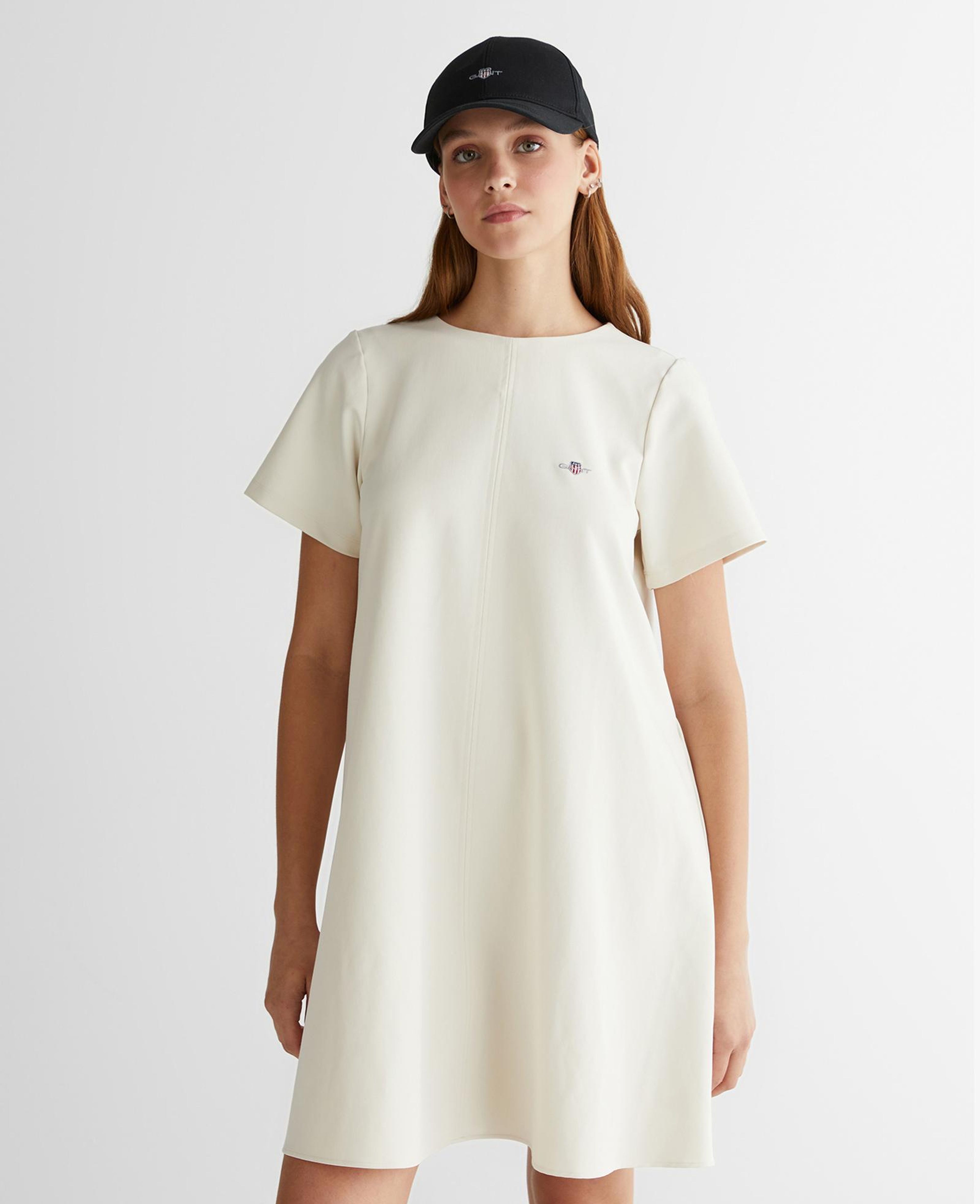 GANT Kadın Krem Bisiklet Yaka Logolu Elbise