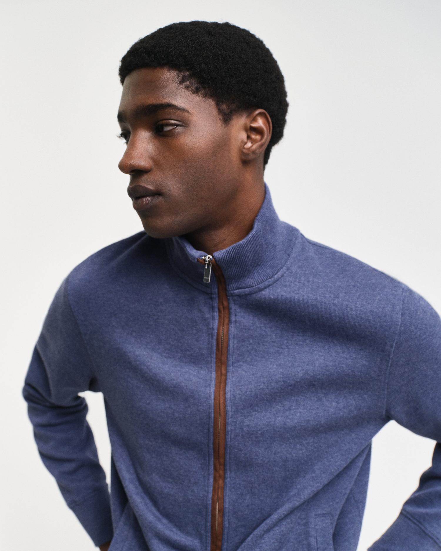 GANT Erkek Mavi Regular Fit Hırka