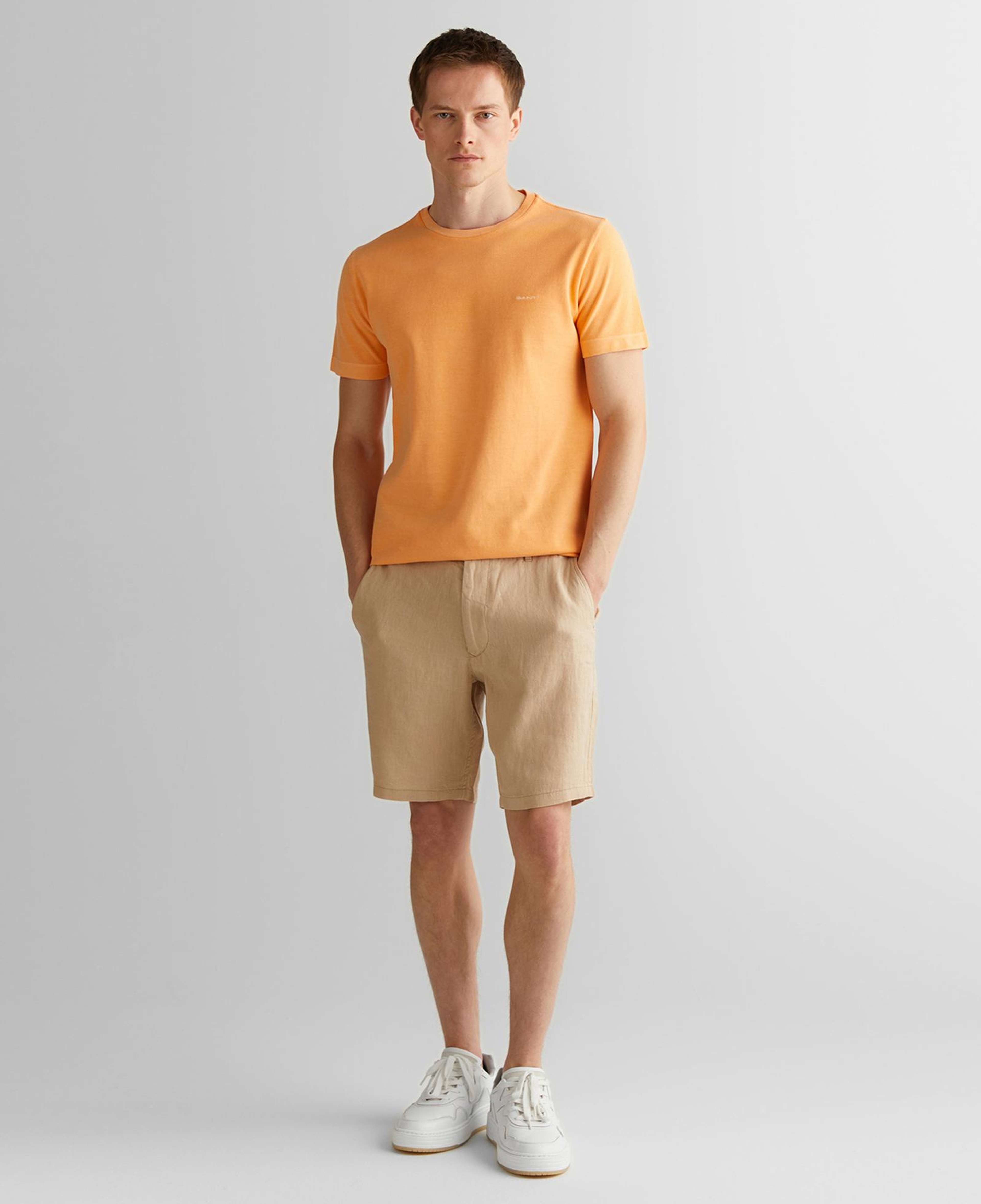 GANT Erkek Turuncu Slim Fit Bisiklet Yaka T-Shirt