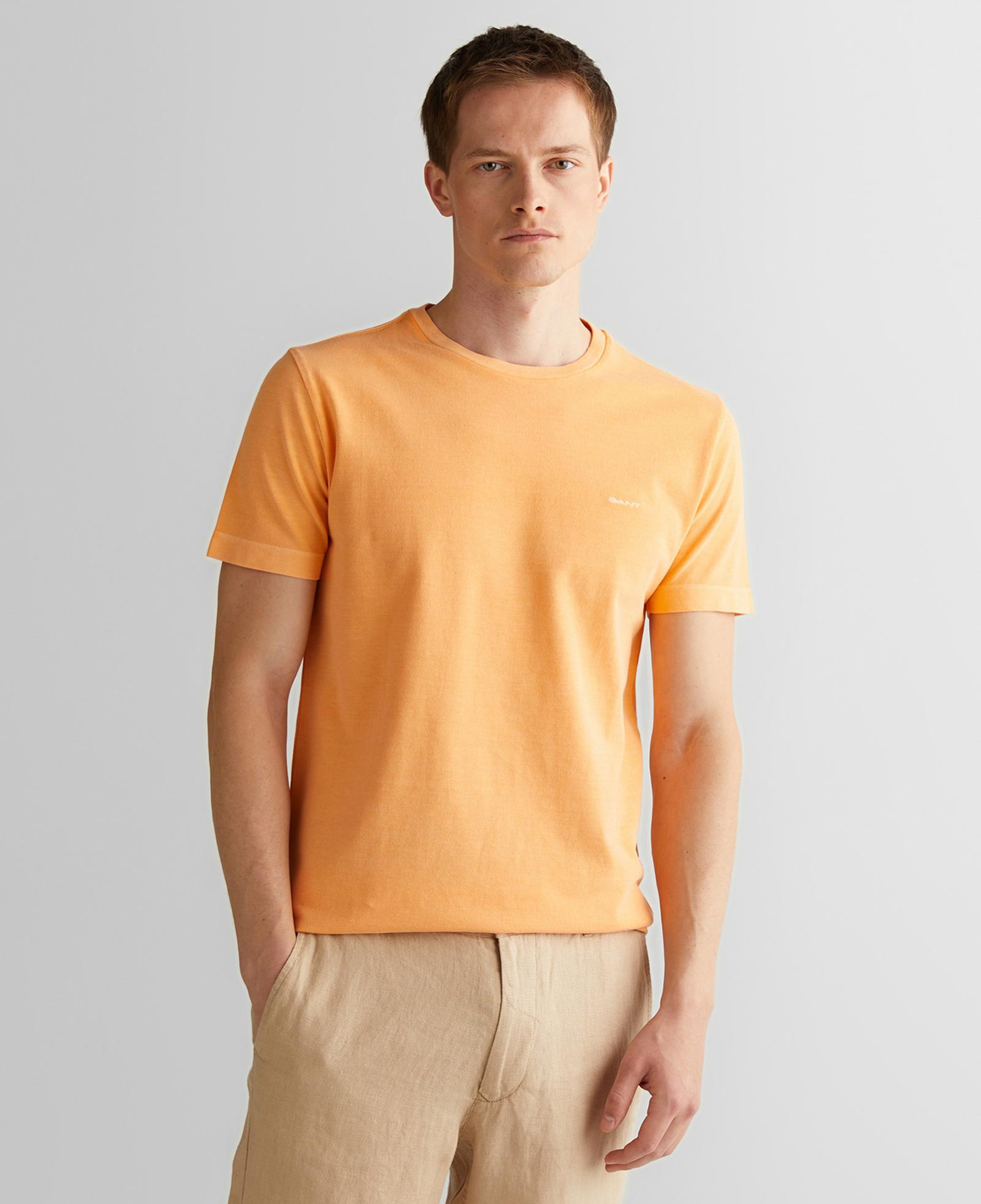 GANT Erkek Turuncu Slim Fit Bisiklet Yaka T-Shirt
