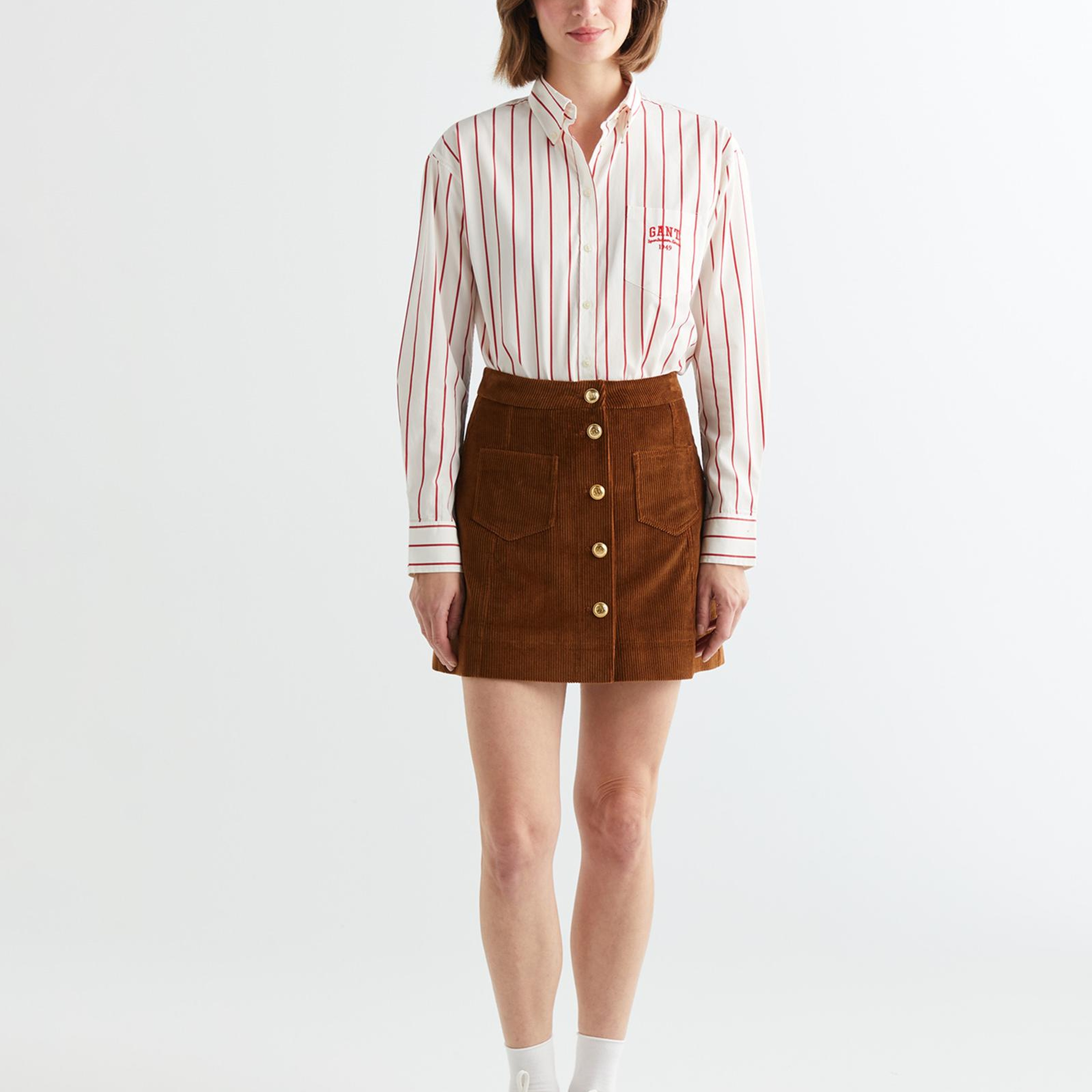 GANT Kadın Kahverengi Regular Fit Etek
