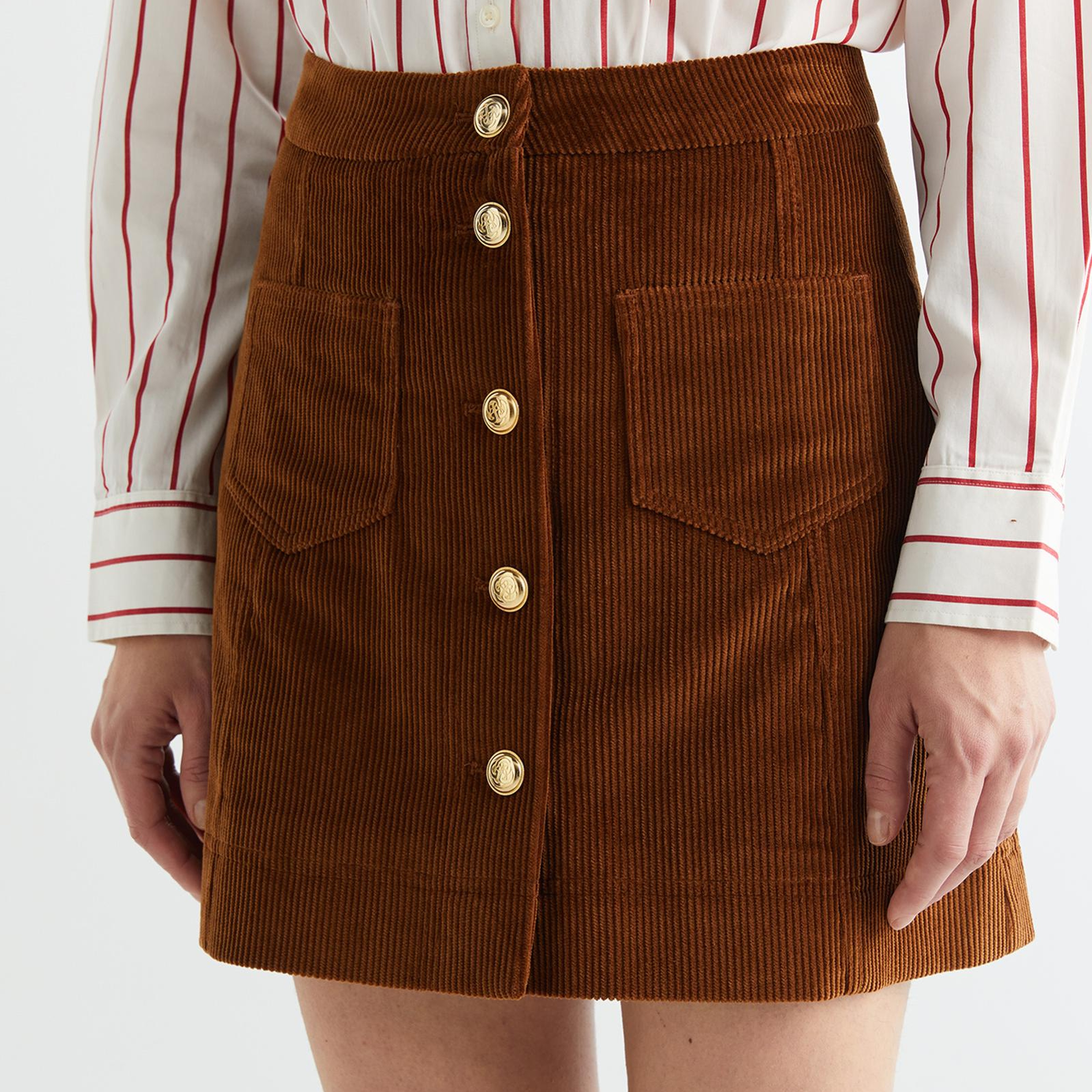 GANT Kadın Kahverengi Regular Fit Etek