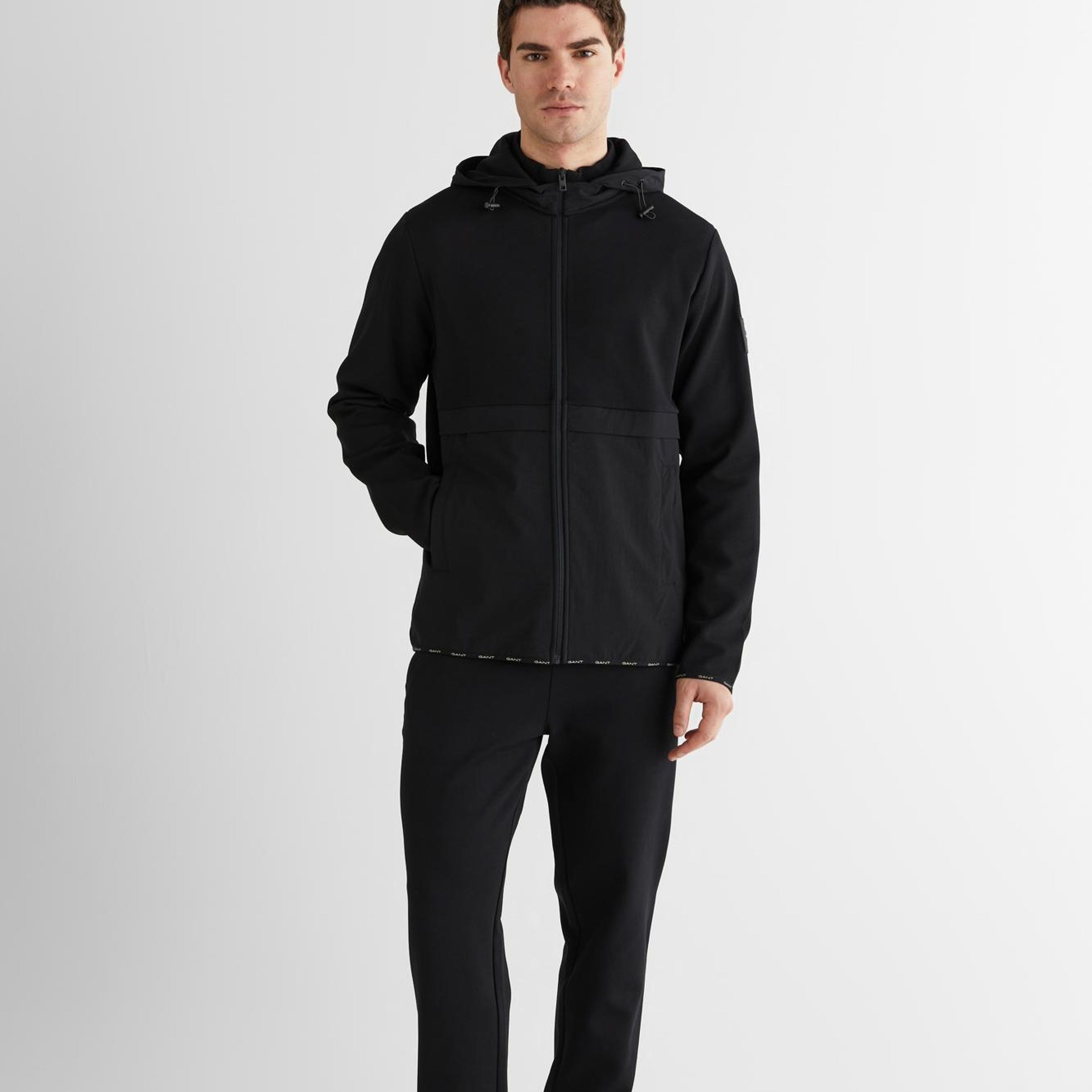 Gant Erkek Siyah Regular Fit Kapüşonlu Sweatshirt