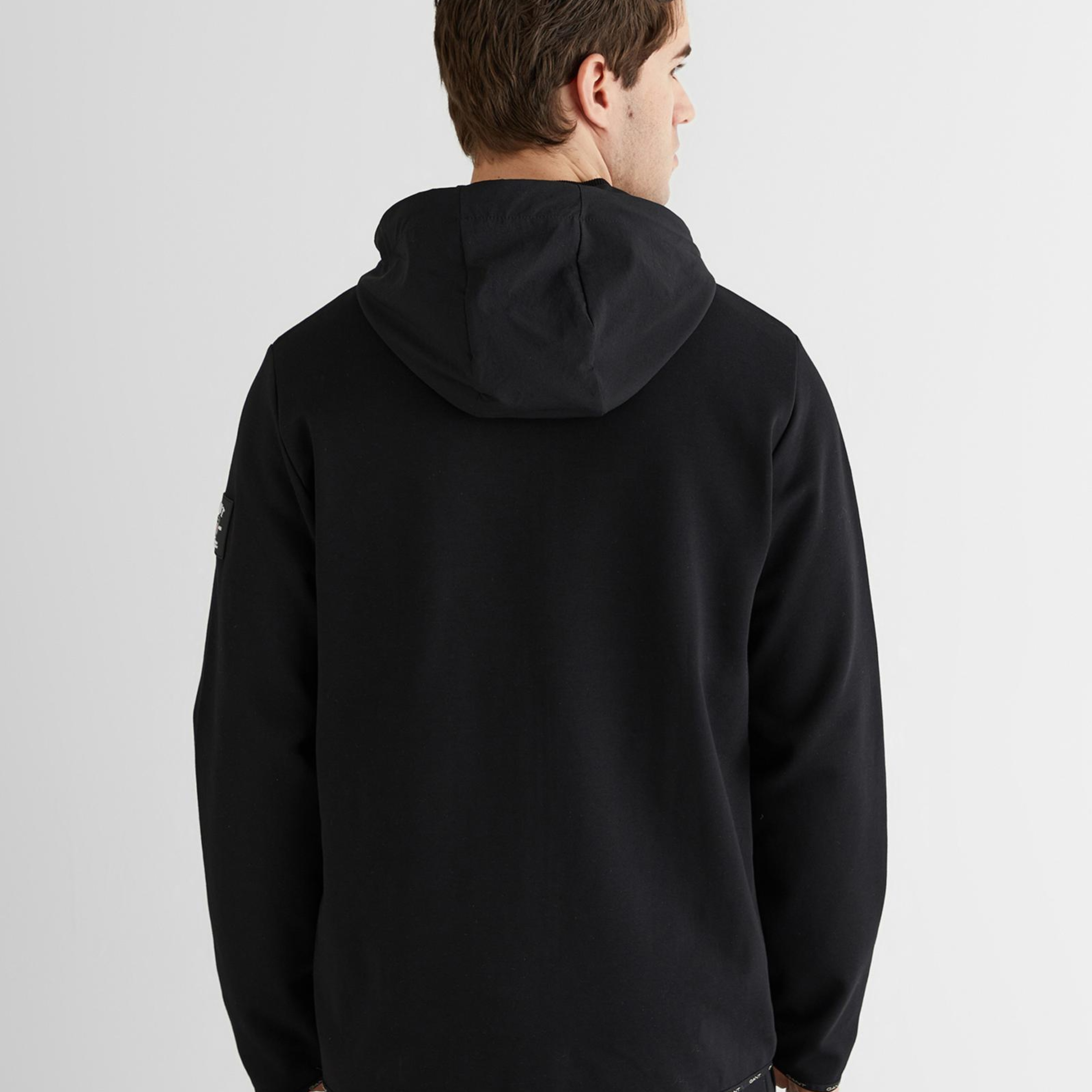 Gant Erkek Siyah Regular Fit Kapüşonlu Sweatshirt