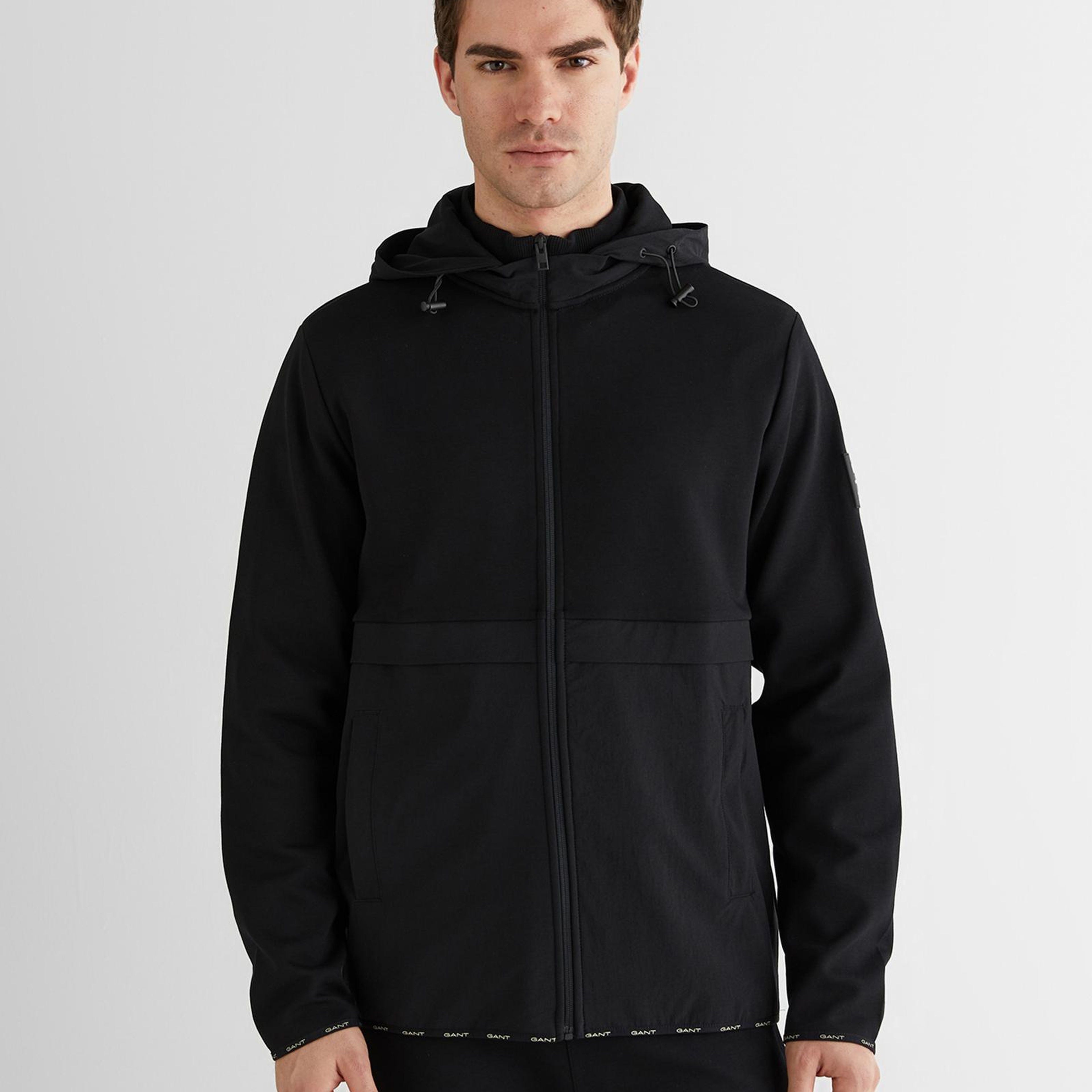 Gant Erkek Siyah Regular Fit Kapüşonlu Sweatshirt