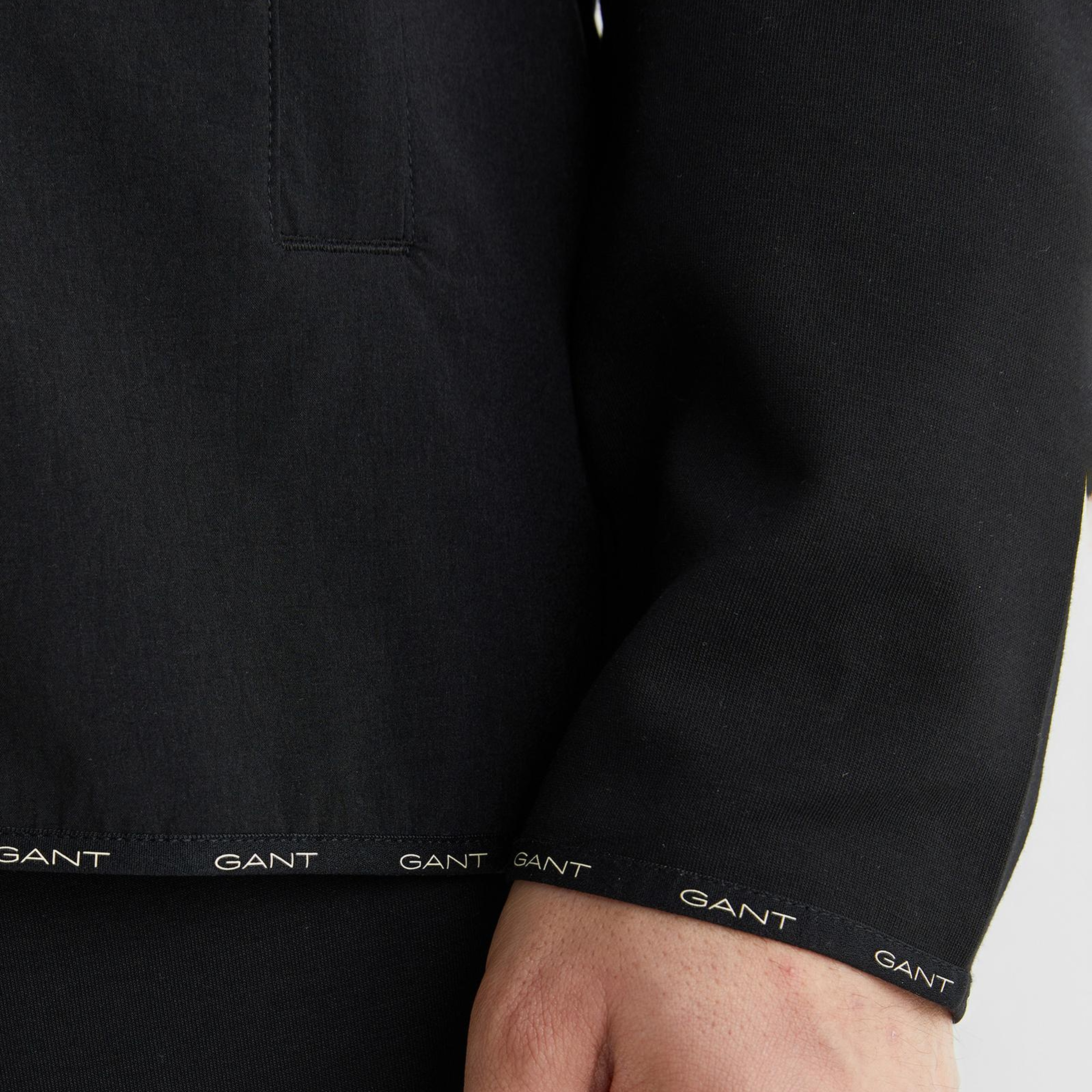 Gant Erkek Siyah Regular Fit Kapüşonlu Sweatshirt