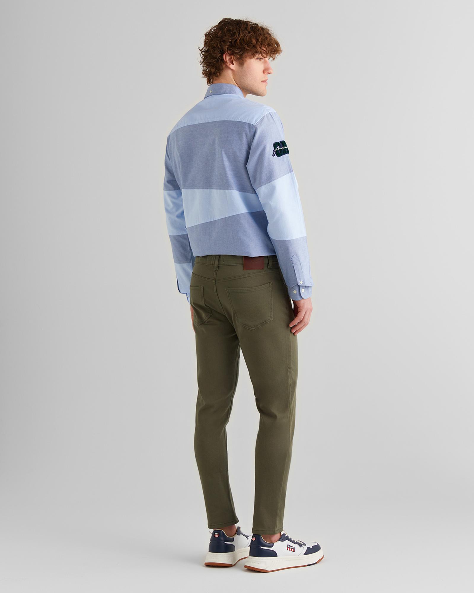 GANT Erkek Yeşil Slim Fit Pantolon