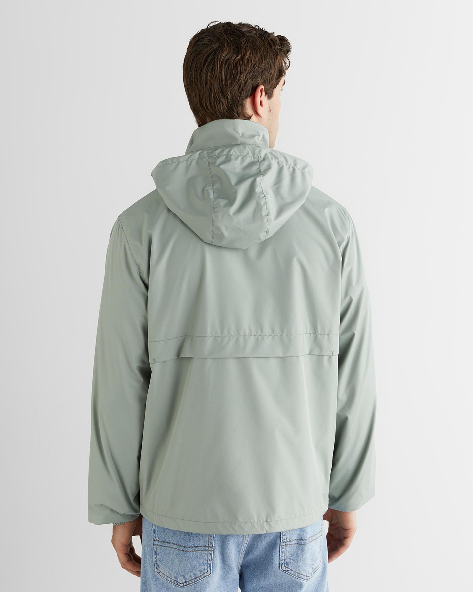 GANT Erkek Yeşil Dik Yaka Logolu Yağmurluk