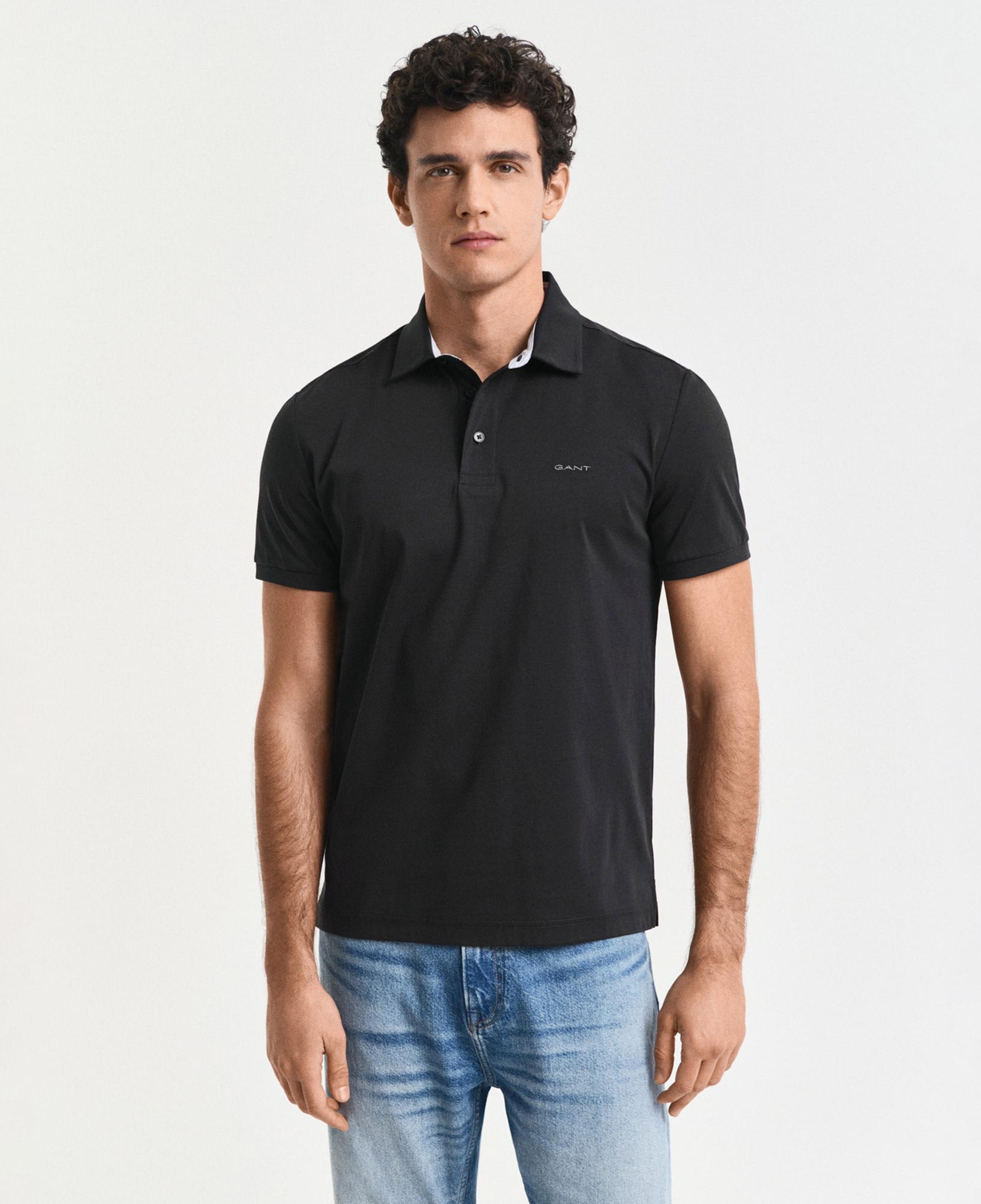 GANT Erkek Siyah Slim Fit Polo