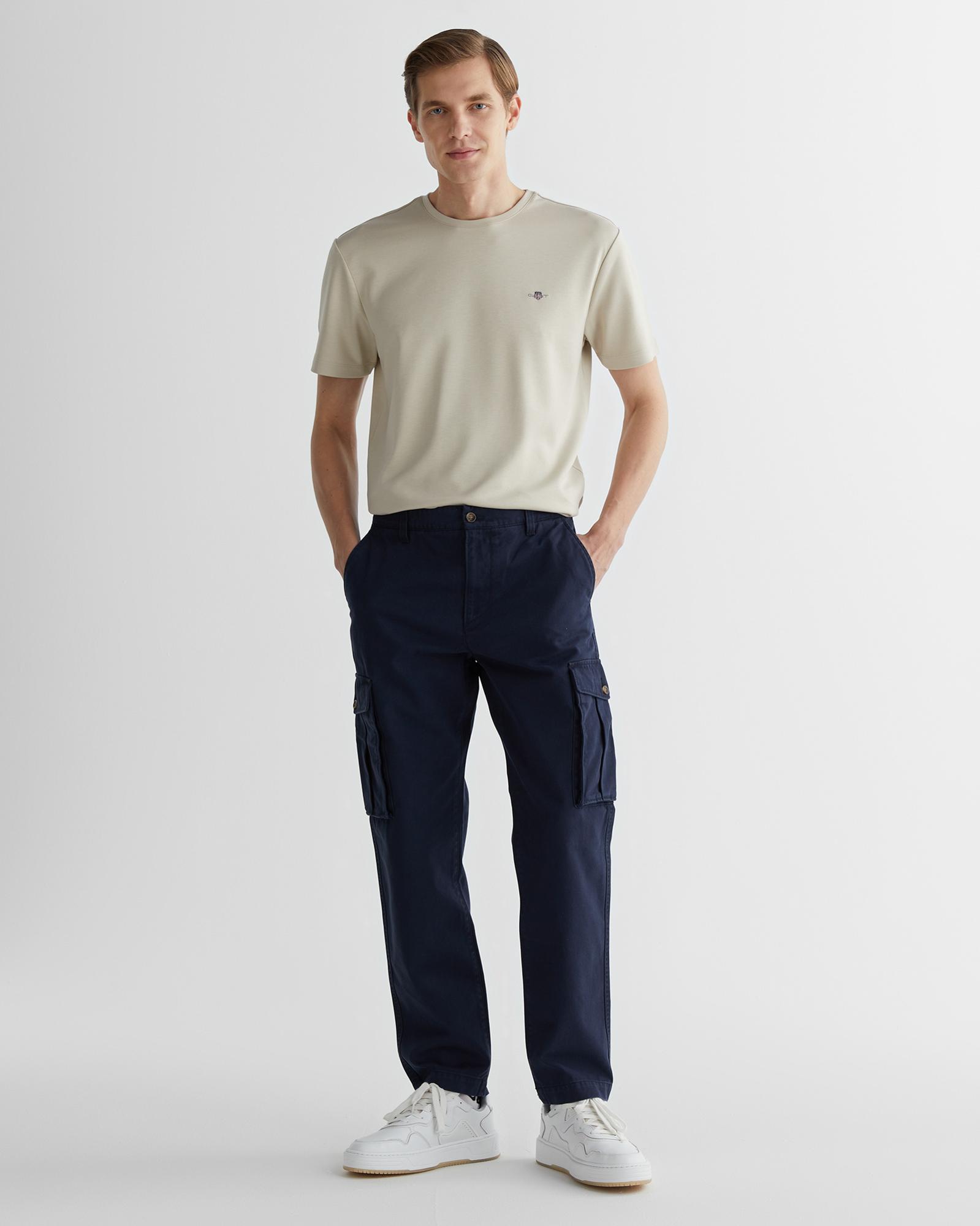 GANT Erkek Lacivert Relaxed Fit Pantolon