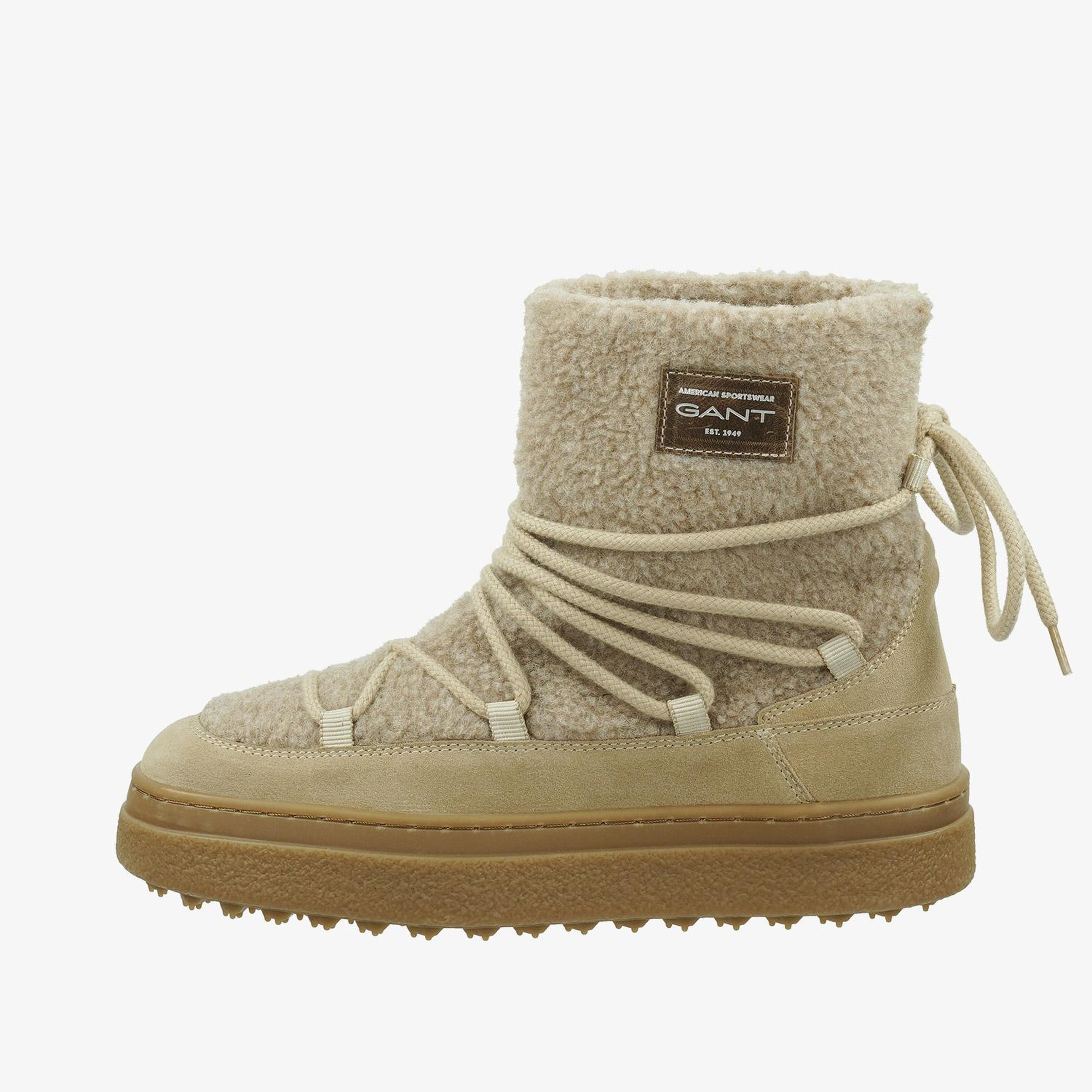 GANT Kadın Bej Bağcıklı Snowhill Yün Bot