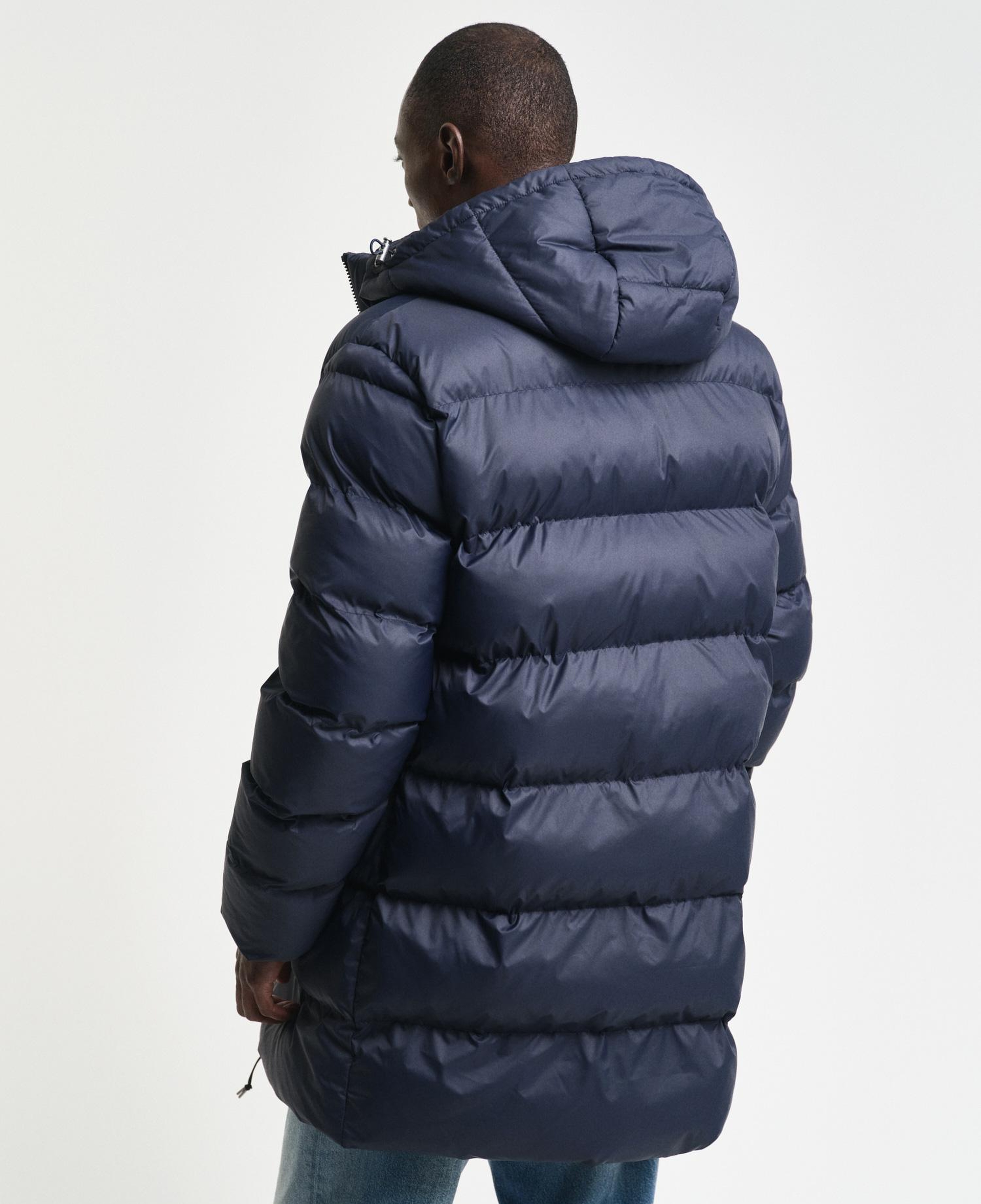 GANT Erkek Lacivert Kapüşonlu Mont