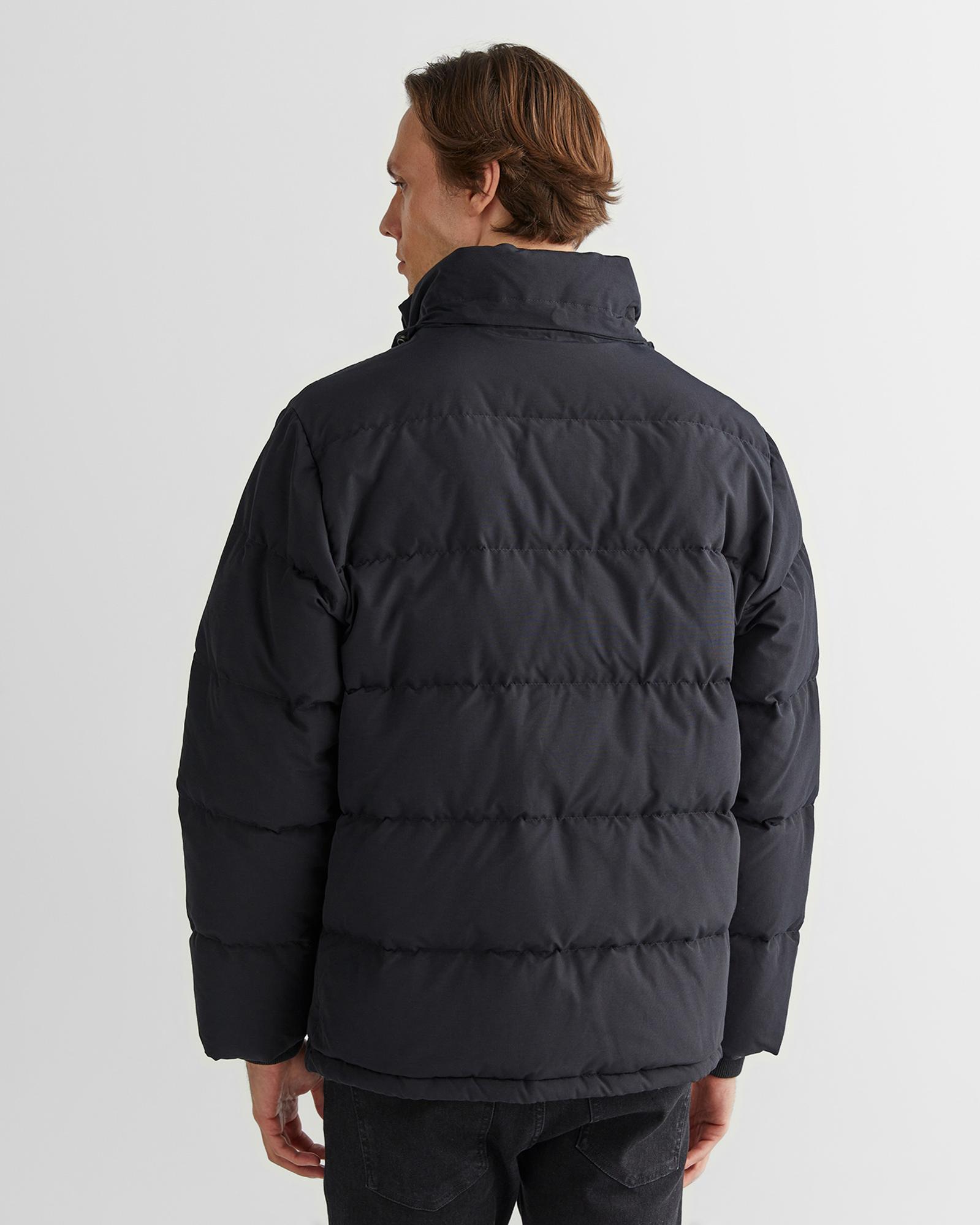 GANT Erkek Siyah Kapüşonlu Kaz Tüyü Mont