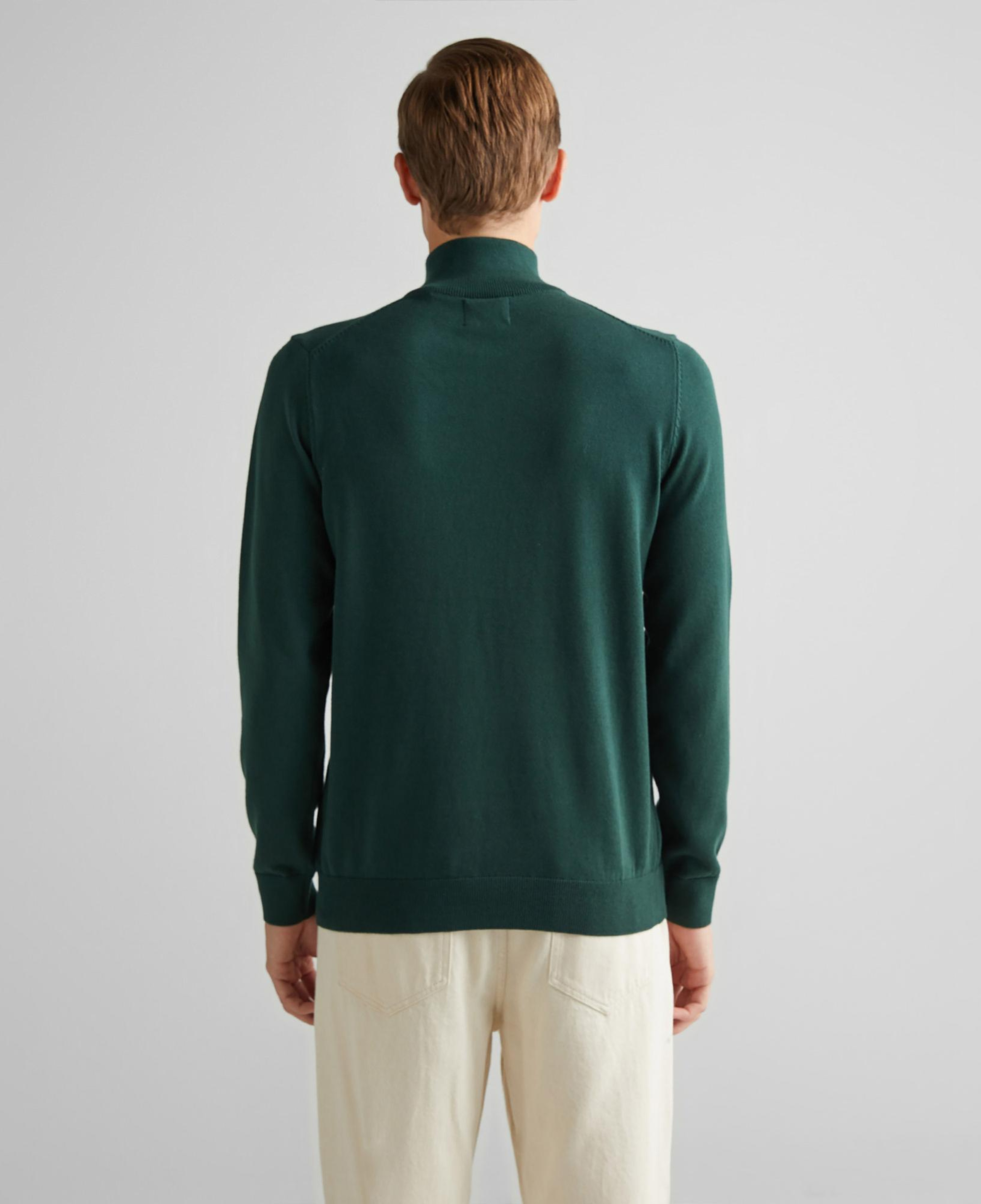 GANT Erkek Yeşil Regular Fit Yarım Fermuarlı Kazak