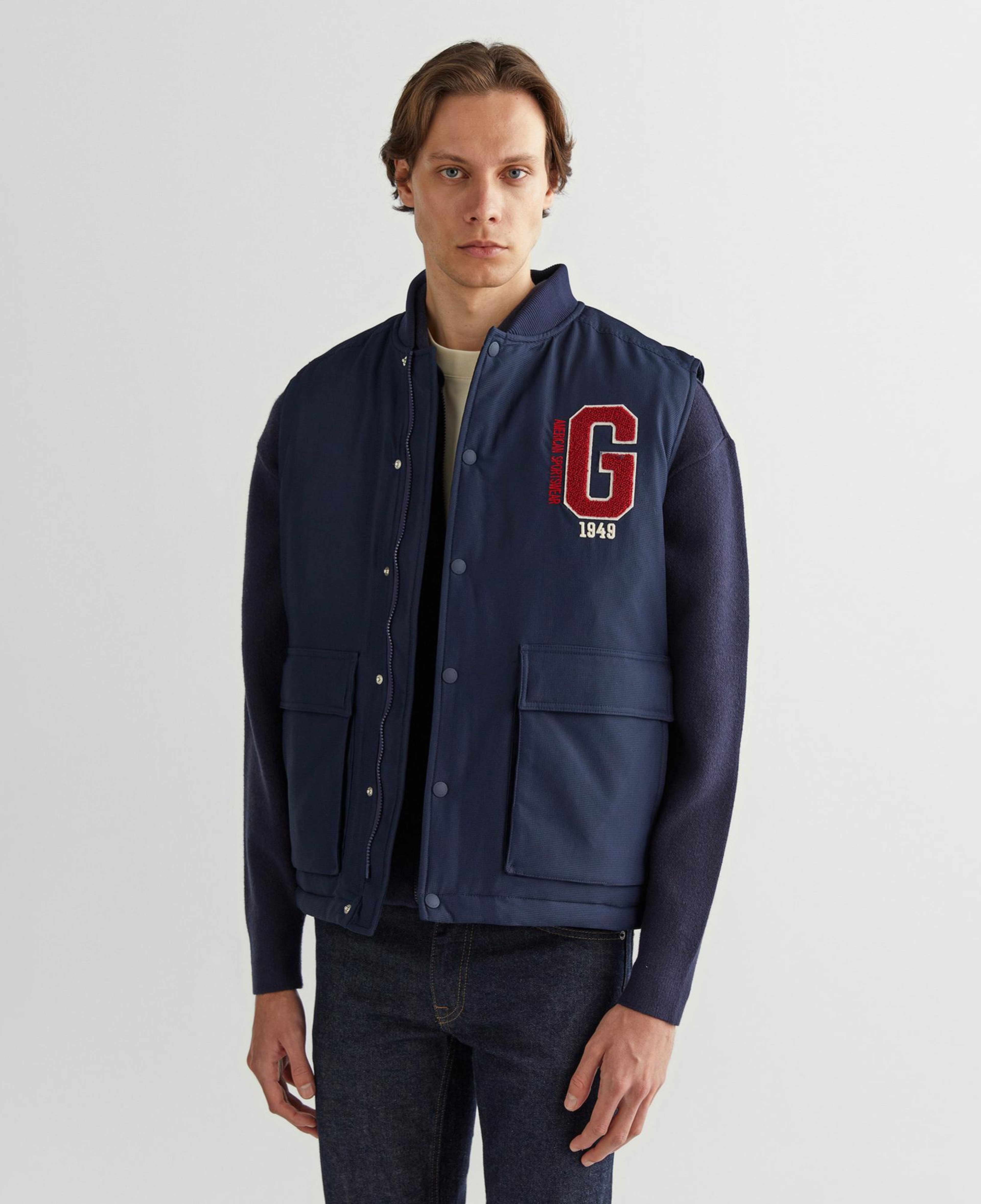 GANT Erkek Lacivert Hakim Yaka Logolu Yelek