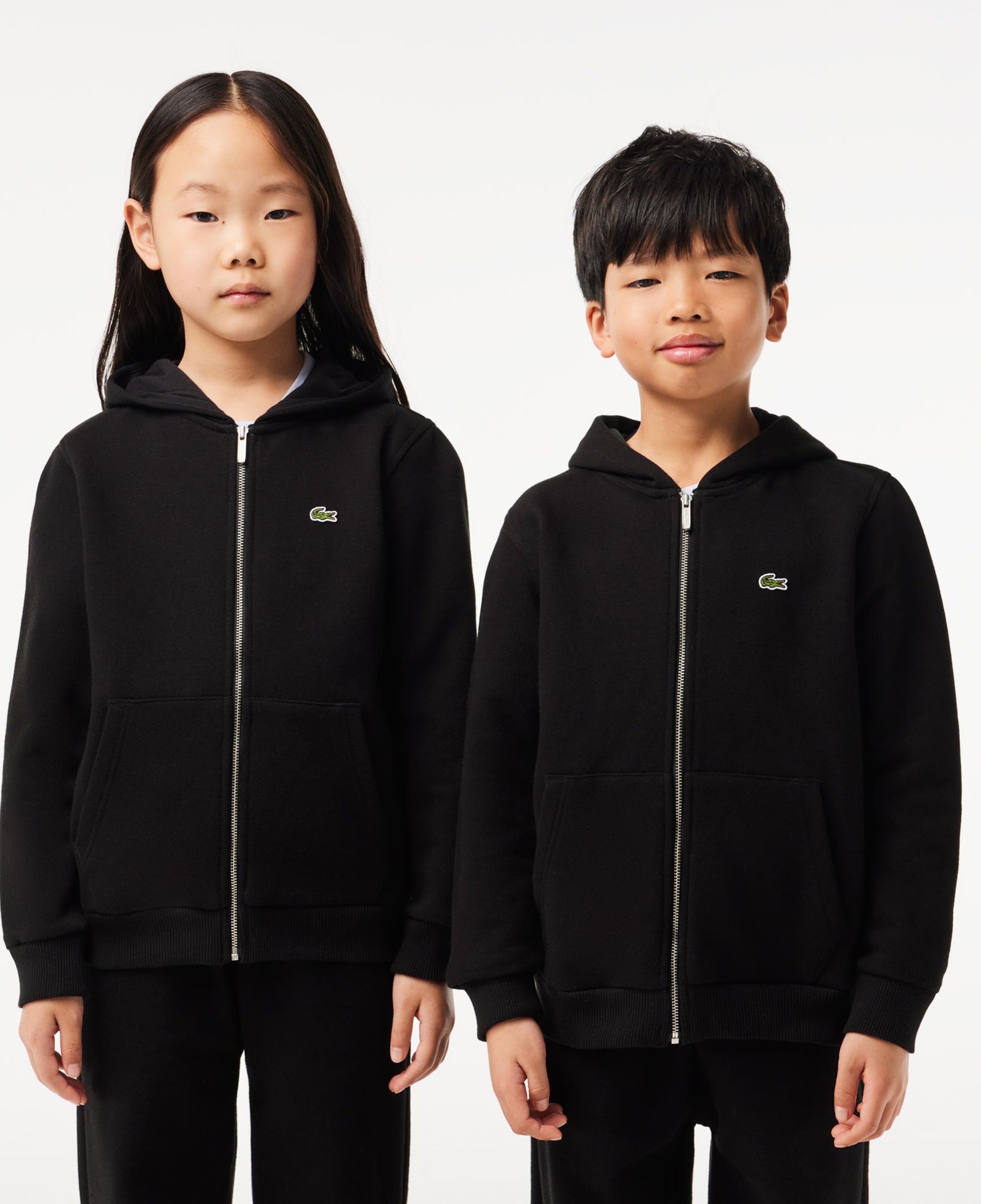 Lacoste Çocuk Kapüşonlu Siyah Sweatshirt