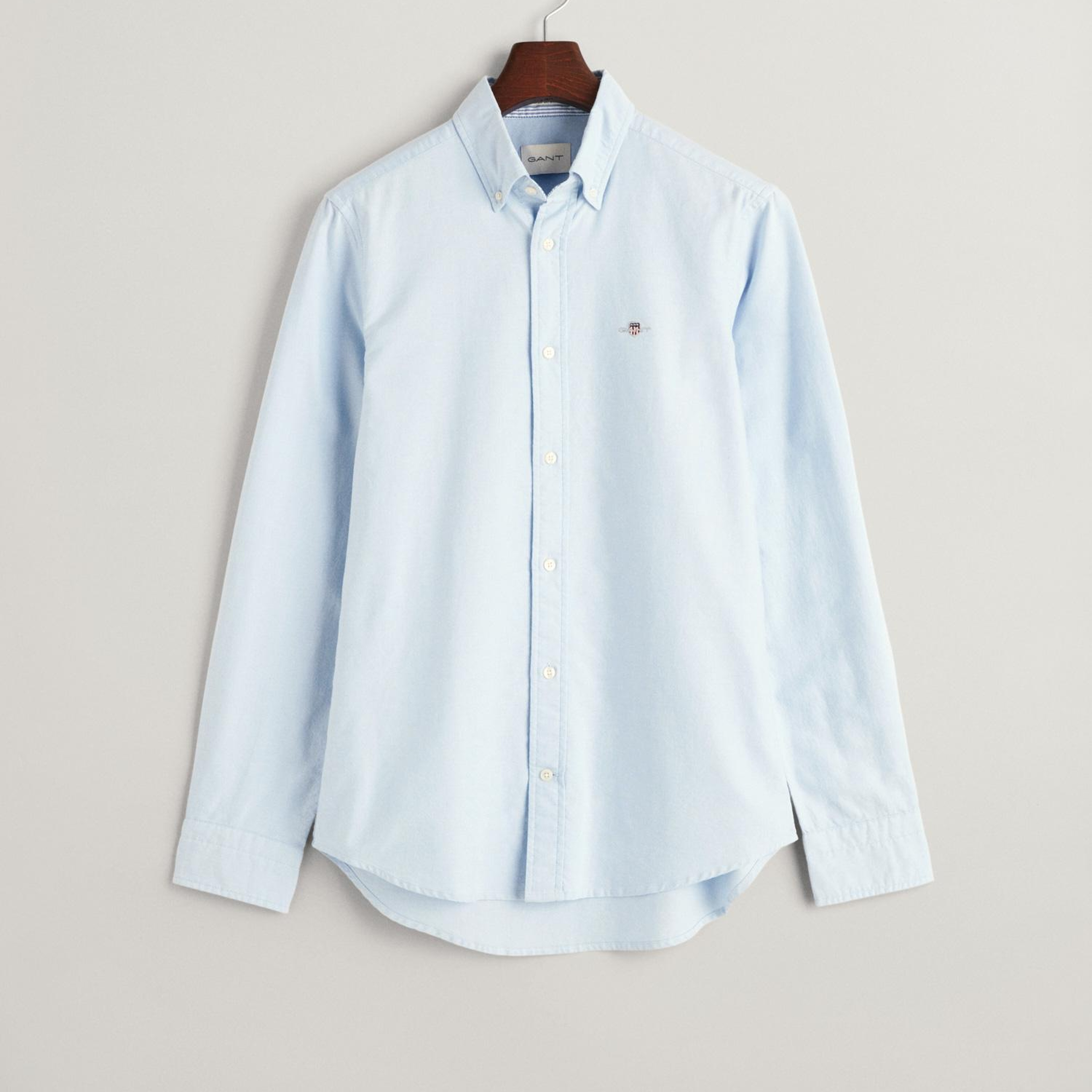 GANT Erkek Mavi Slim Fit Düğmeli Yaka Gömlek