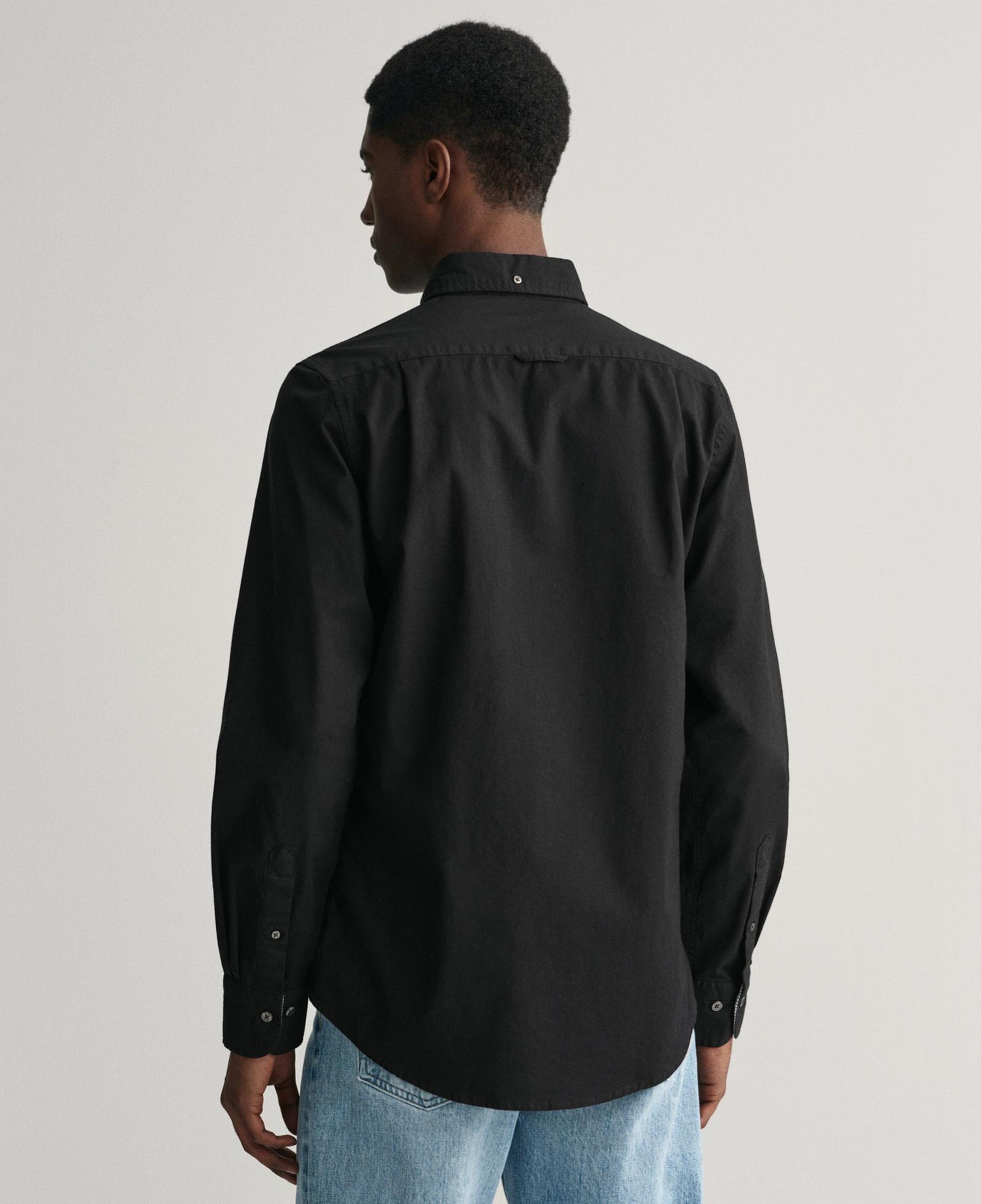 GANT Erkek Siyah Slim Fit Düğmeli Yaka Gömlek